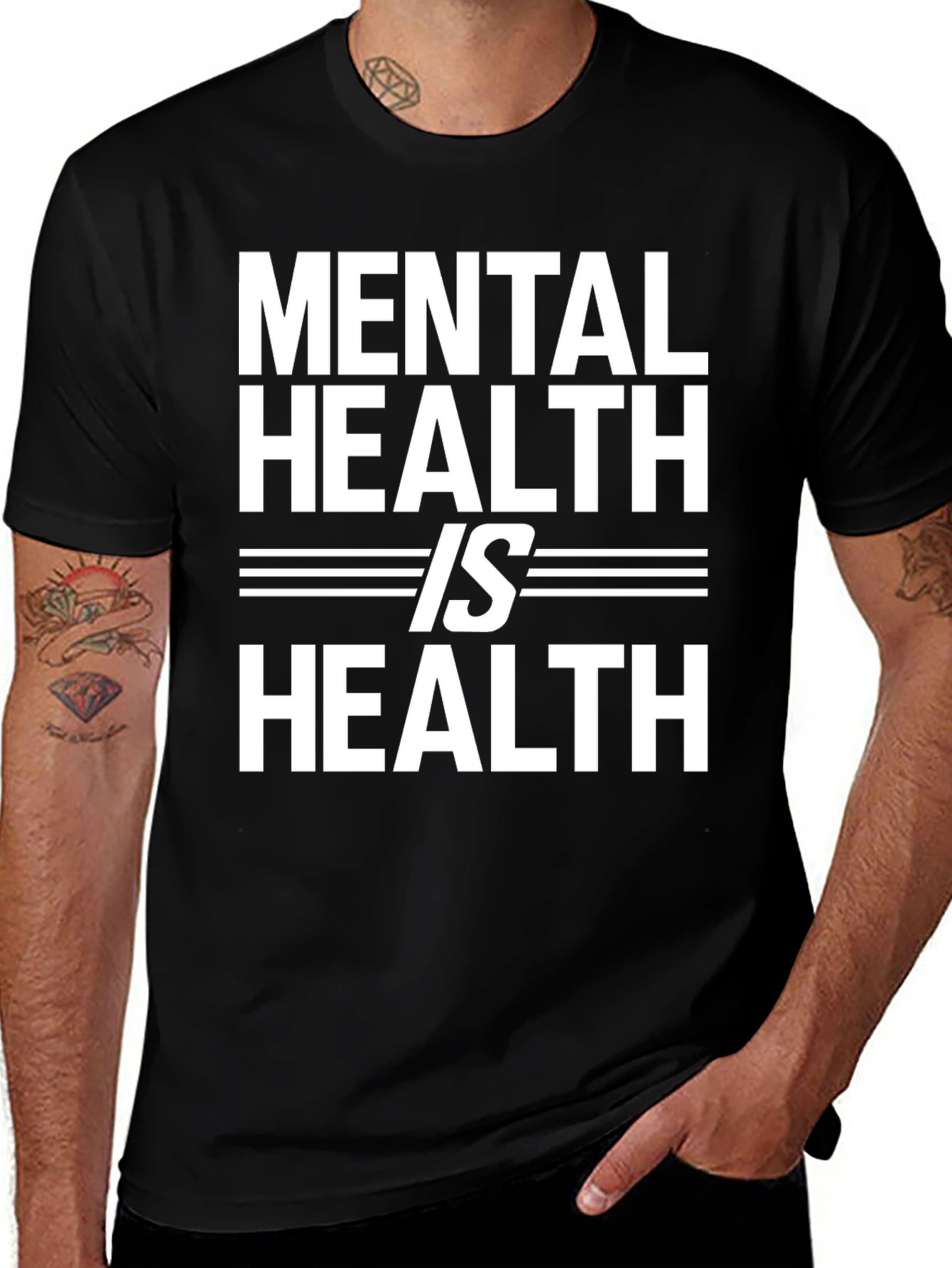 Variant 18 of Mental Health is Health T-Shirt - Awareness & Support