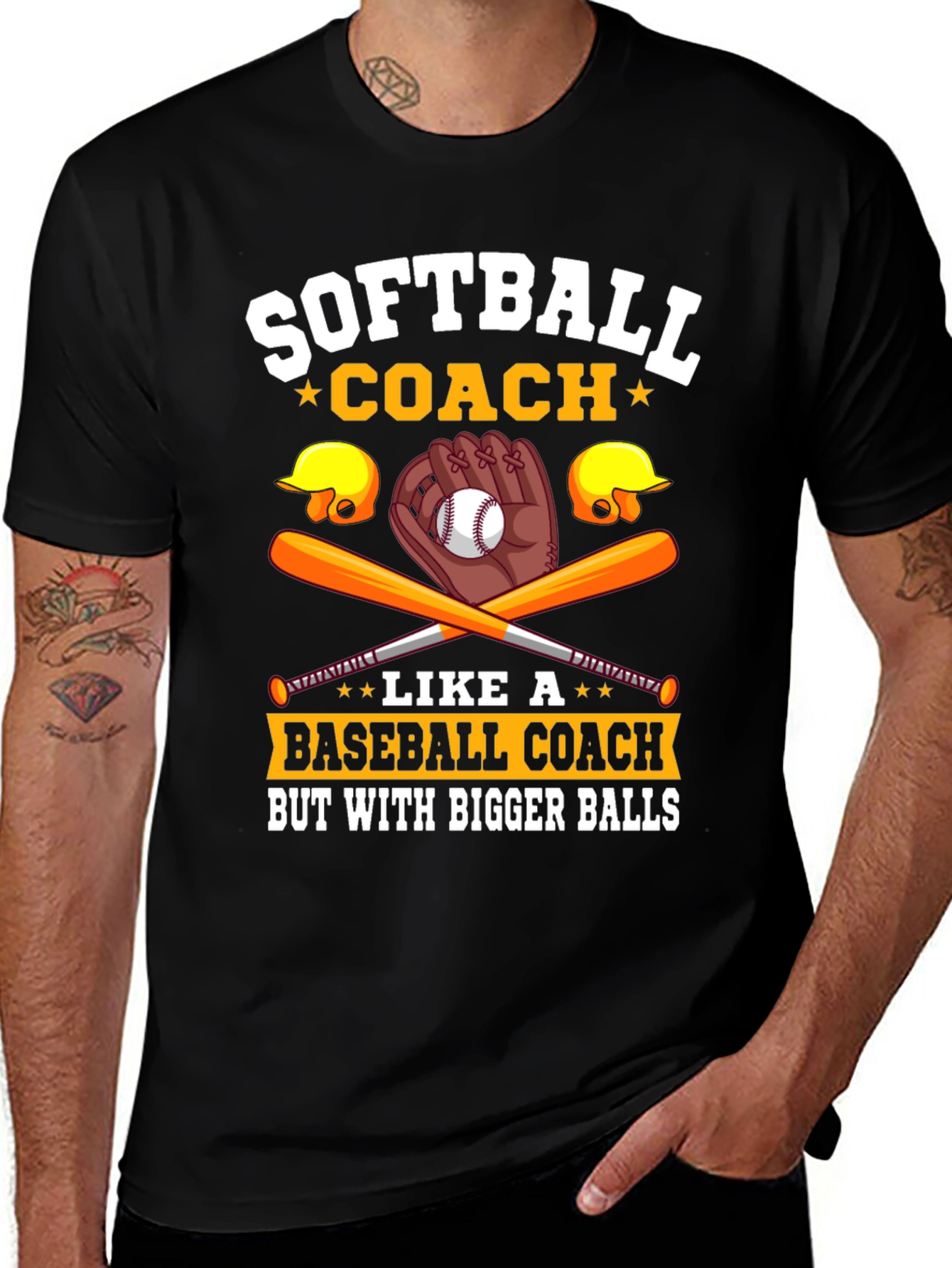 Variant 12 of Softball Coach T-Shirt - Bigger Balls