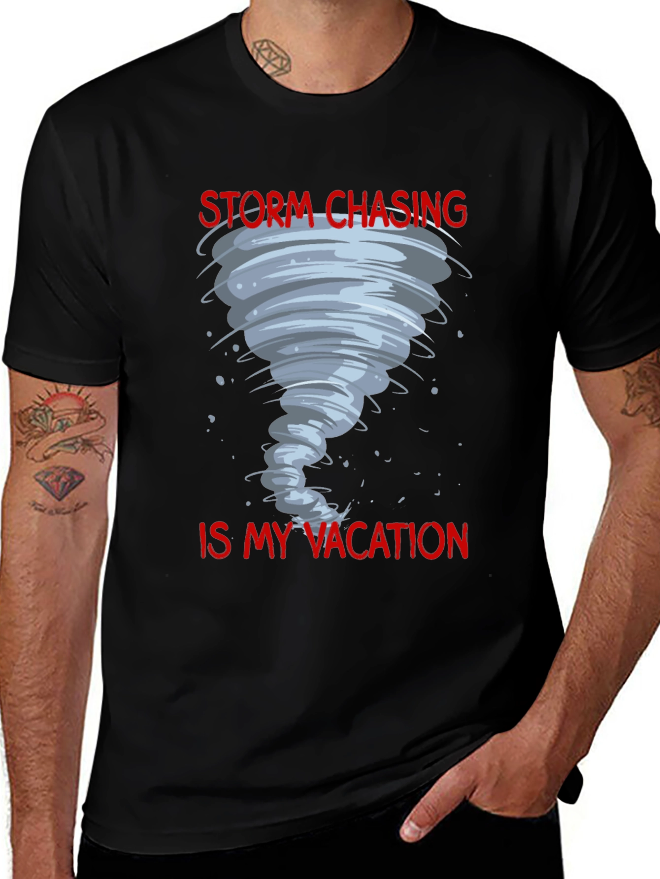 Black Storm Chasing Vacation Tee main image