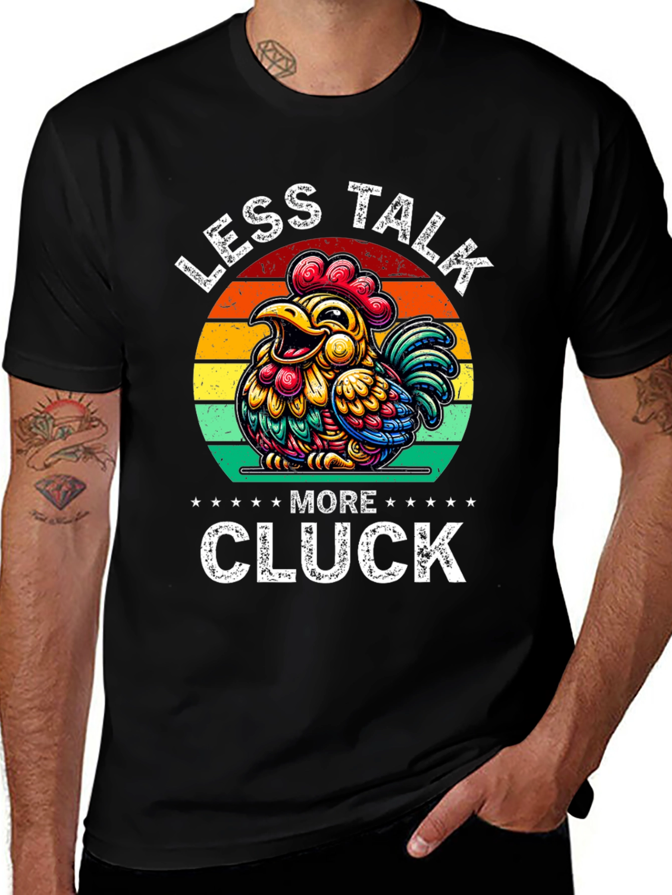 Variant 11 of Less Talk More Cluck Chicken Graphic Tee
