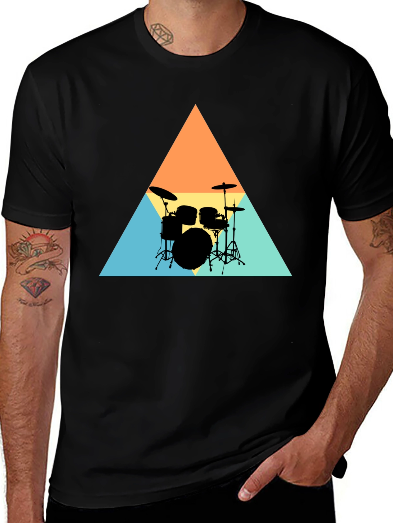 Variant 23 of Retro Drum Set Graphic Tee