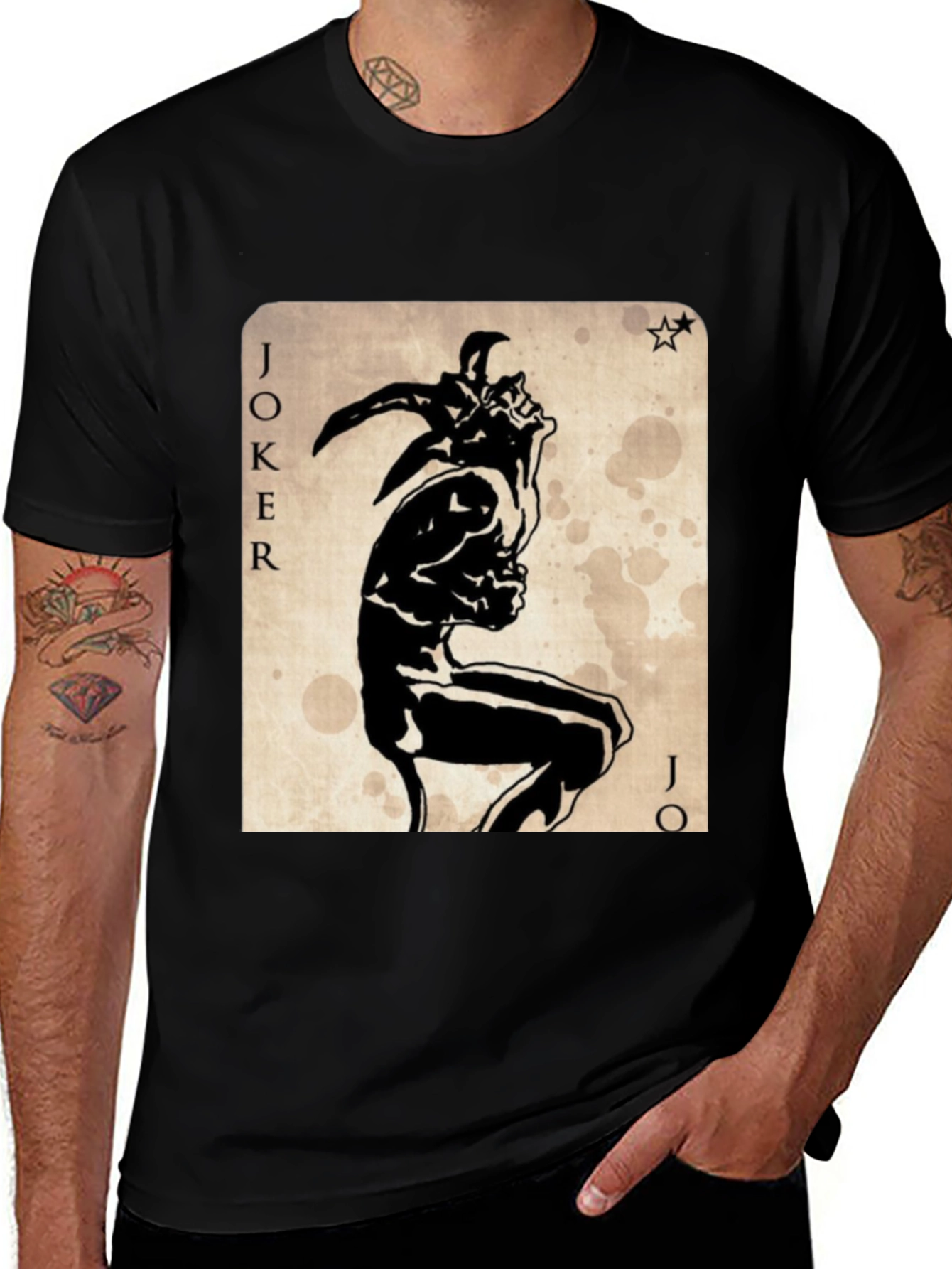 Joker Card Graphic Tee - Black