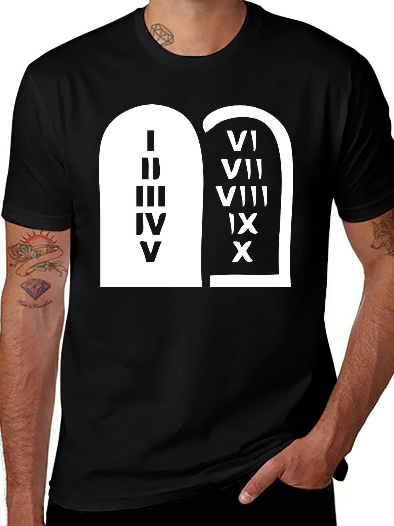 Ten Commandments Roman Numerals T-Shirt