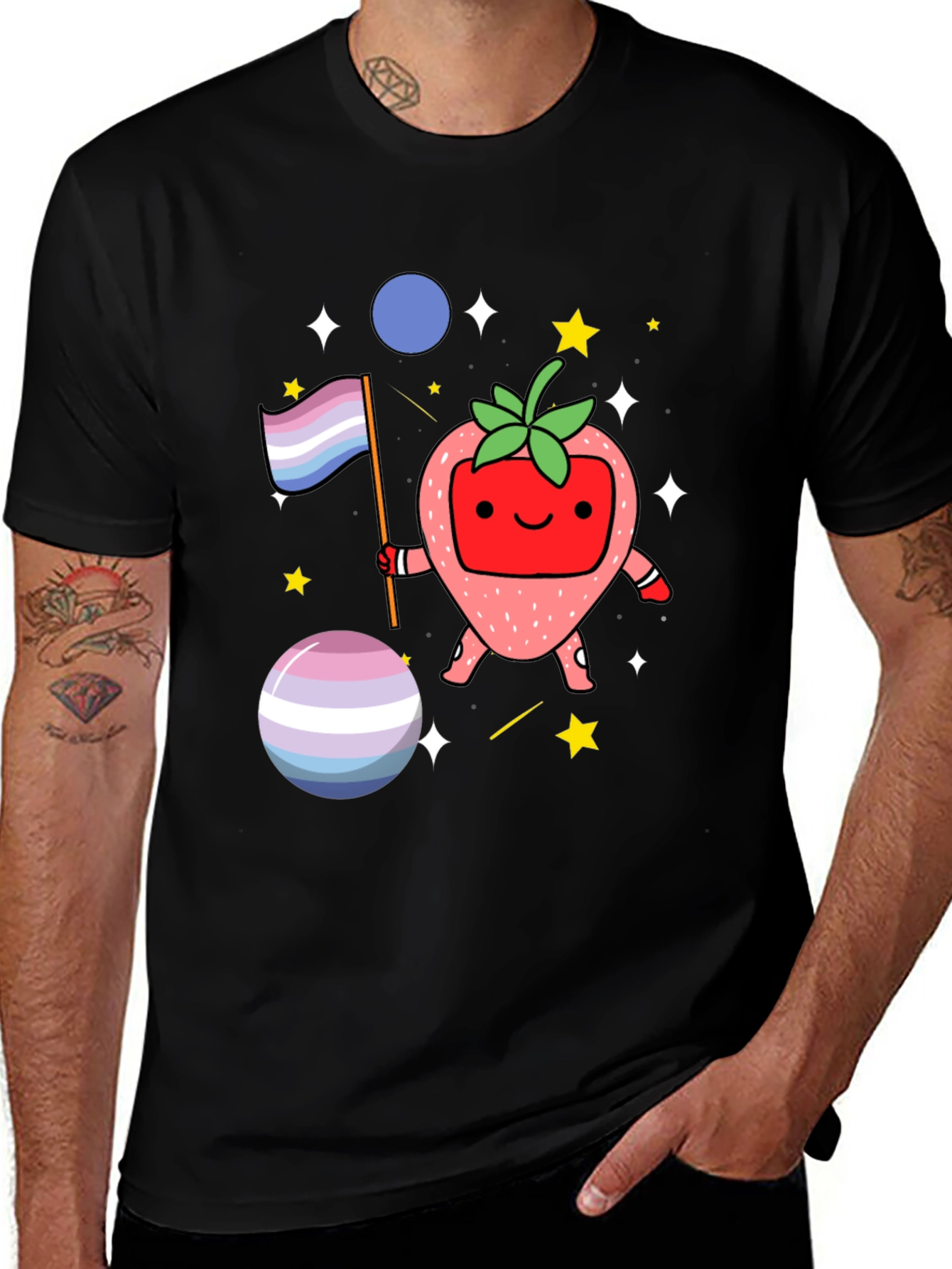 Variant 3 of Strawberry LGBTQ+ Pride T-Shirt