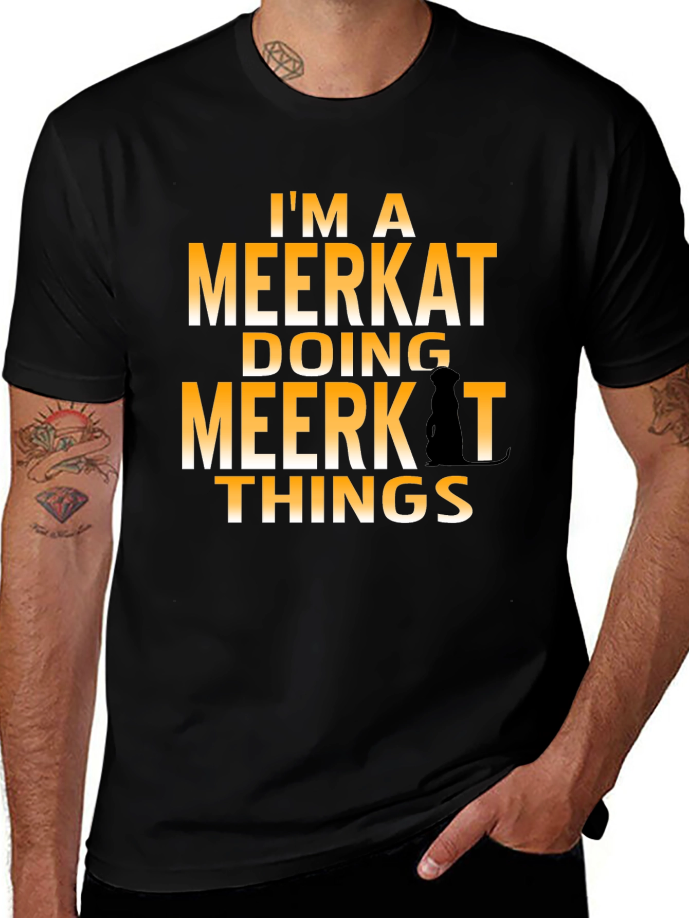 Black I'm a Meerkat Doing Meerkat Things T-Shirt main image