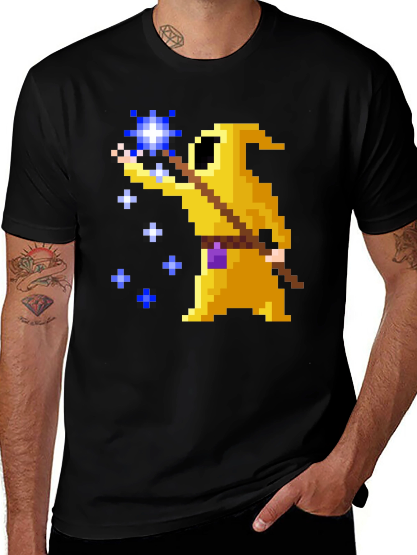 Variant 4 of 8-Bit Wizard Black T-Shirt