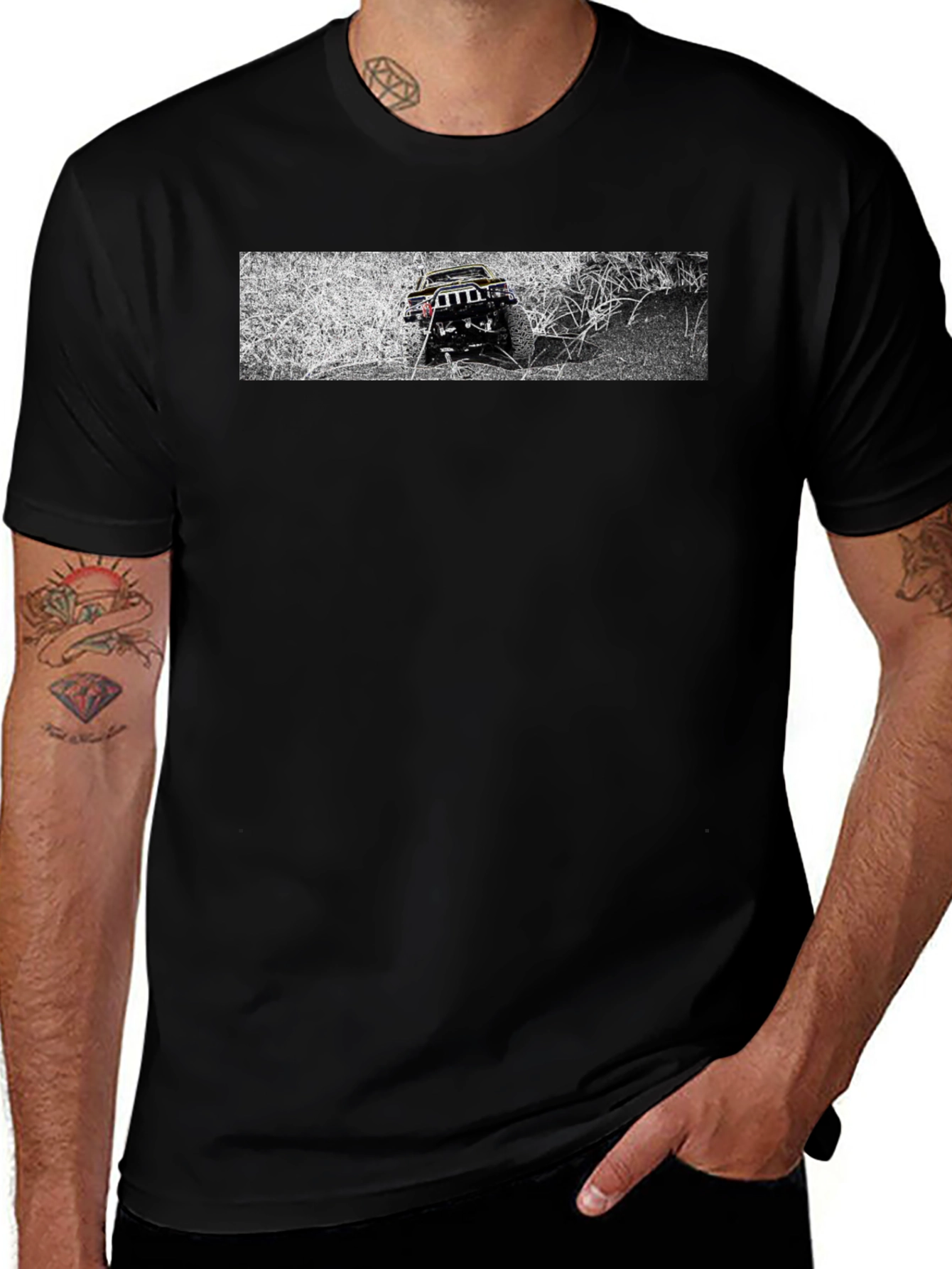 Variant 11 of Off-Road Truck Graphic T-Shirt - Black