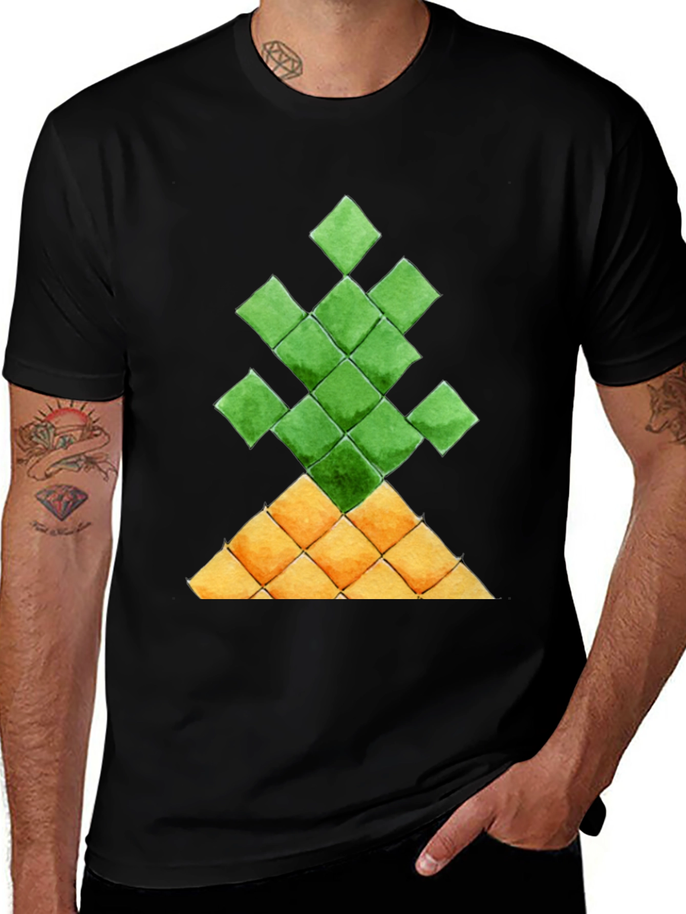 Variant 12 of Pixelated Christmas Tree Graphic Tee