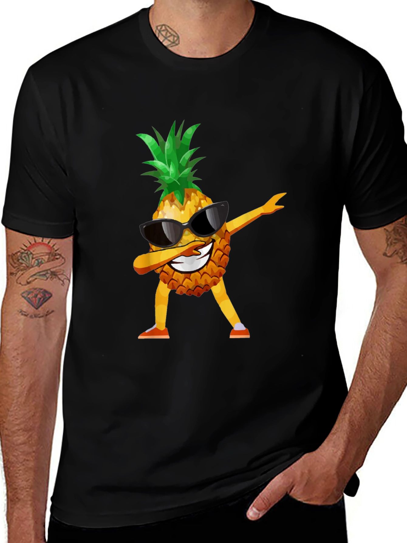 Variant 18 of Dabbing Pineapple Graphic Tee - Trendy & Fun
