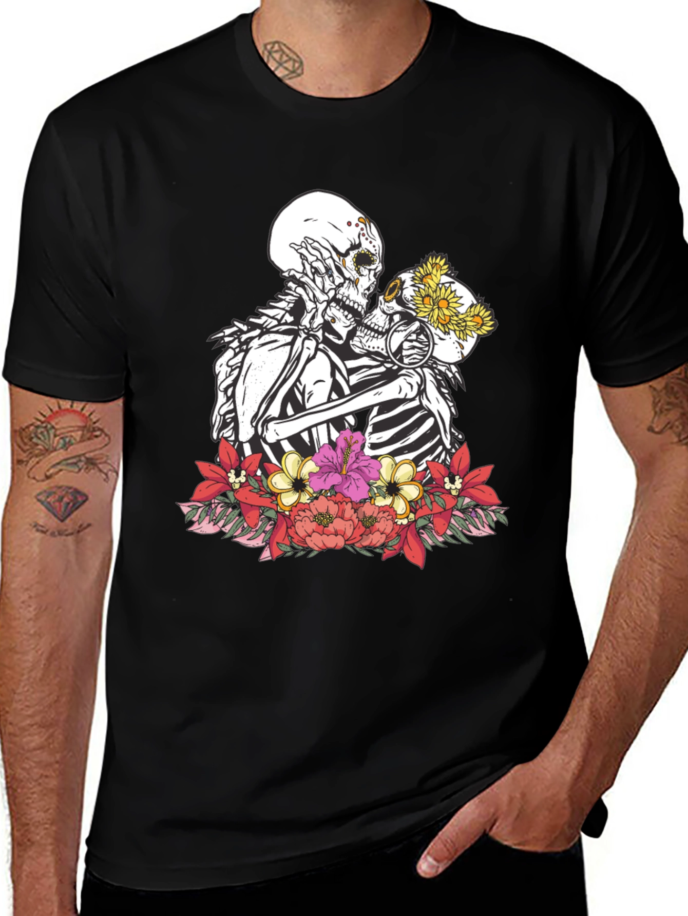 Variant 20 of Skeleton Kiss T-Shirt - Day of the Dead