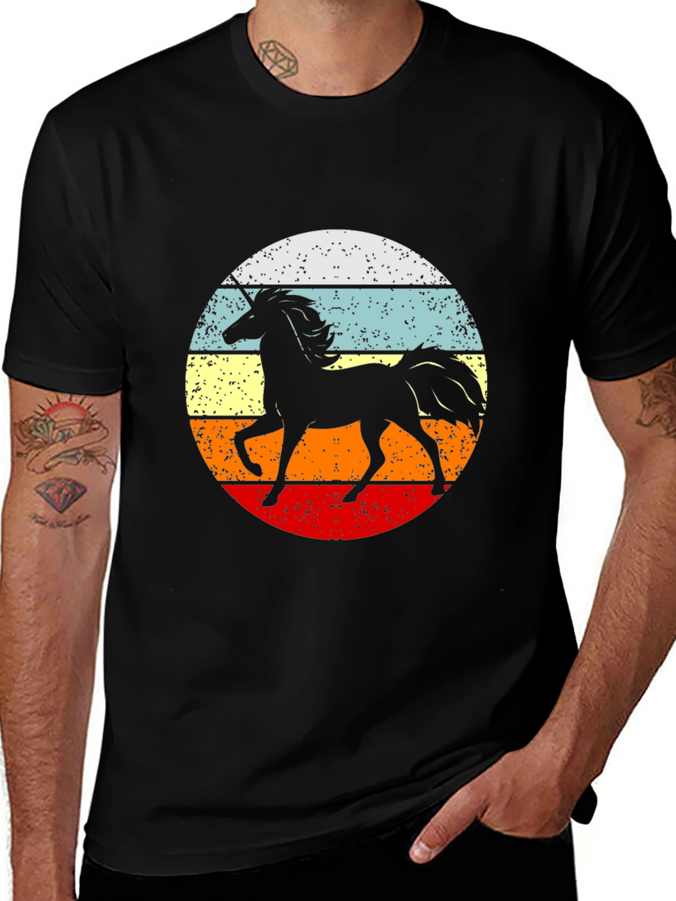Variant 30 of Retro Horse Silhouette Graphic Tee