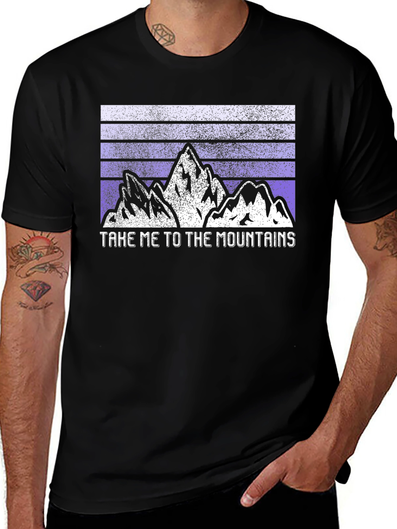 Variant 18 of Mountains Graphic T-Shirt - Black