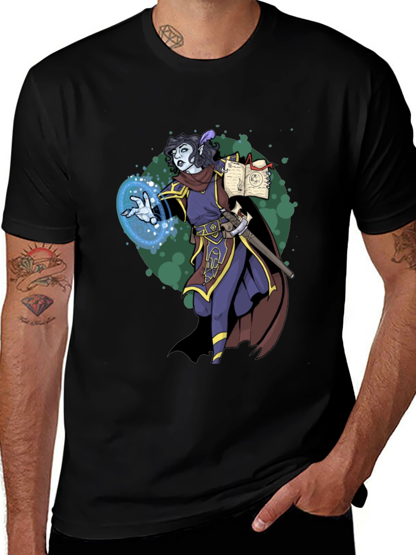 Wizard Character Graphic T-Shirt