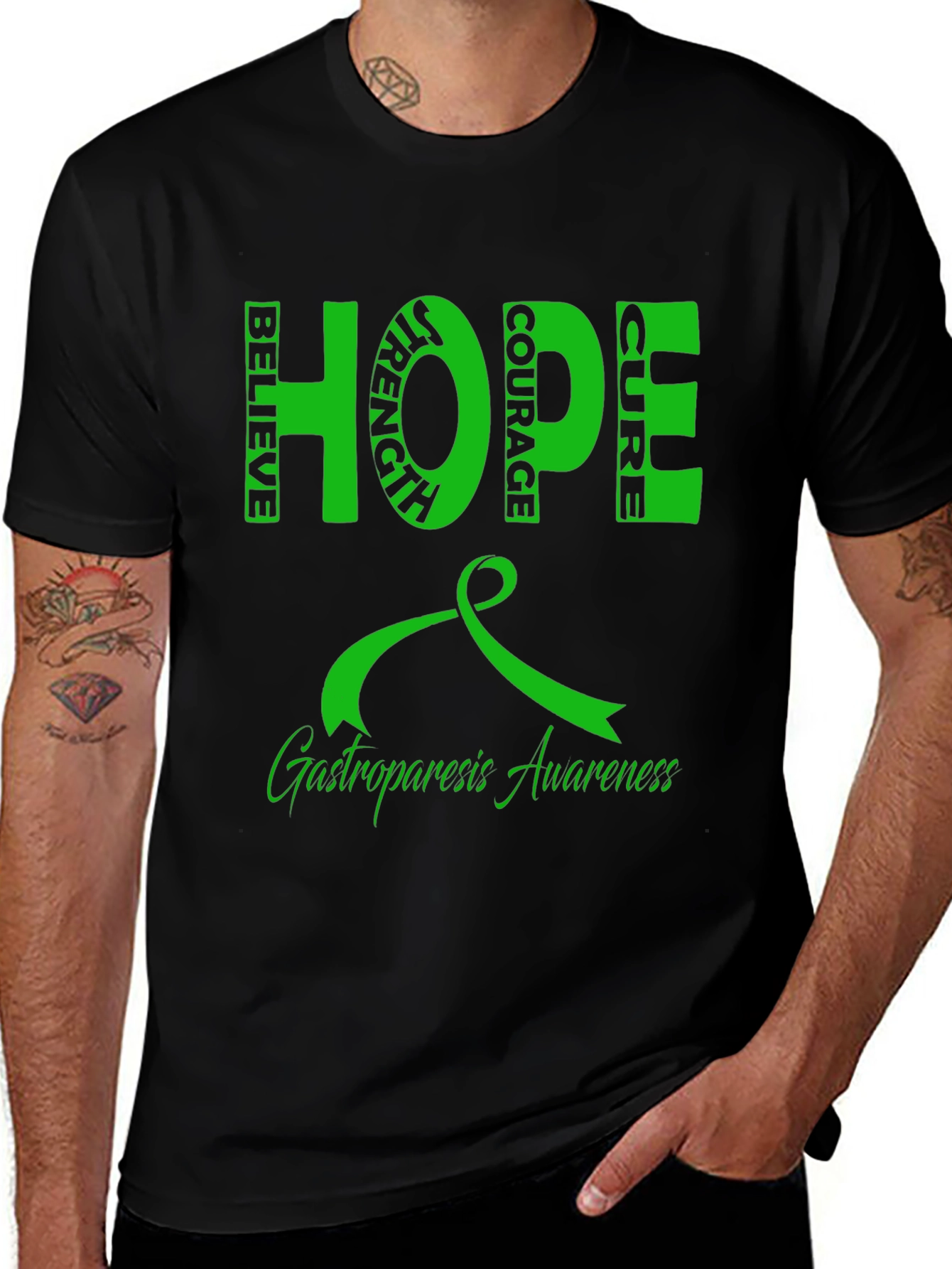 Gastroparesis Awareness T-Shirt - Hope, Courage