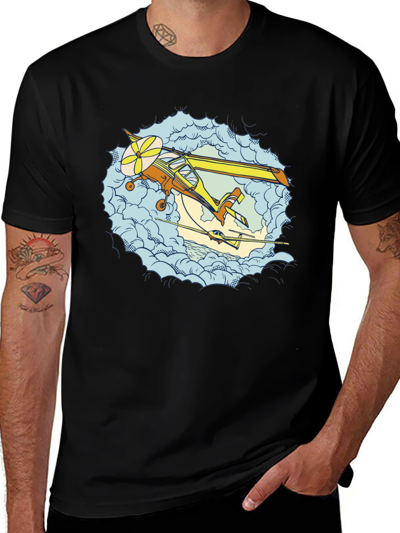 Variant 2 of Vintage Airplane Graphic Tee - Retro Aviation Design