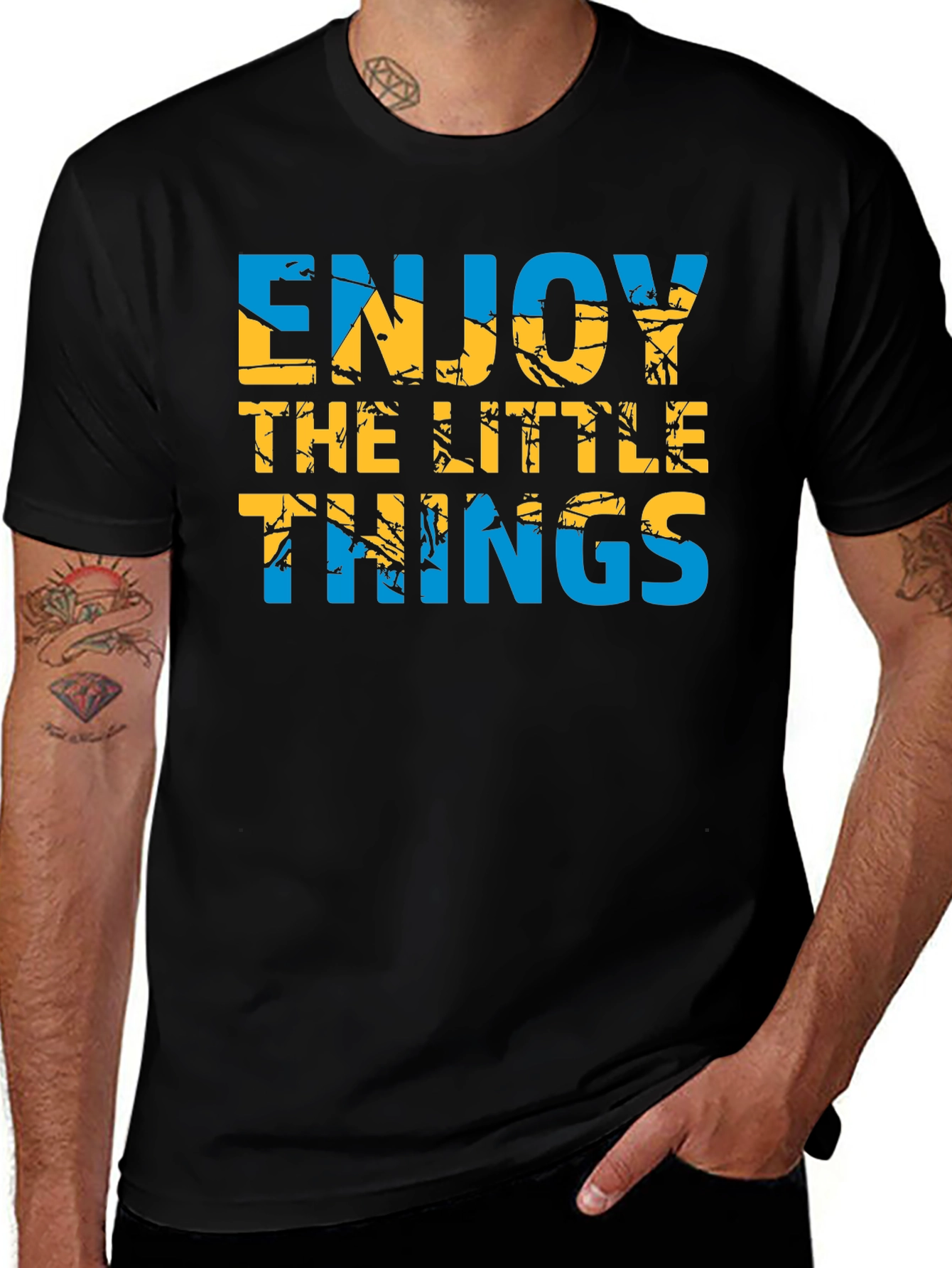 Variant 21 of Enjoy the Little Things Graphic T-Shirt - Black