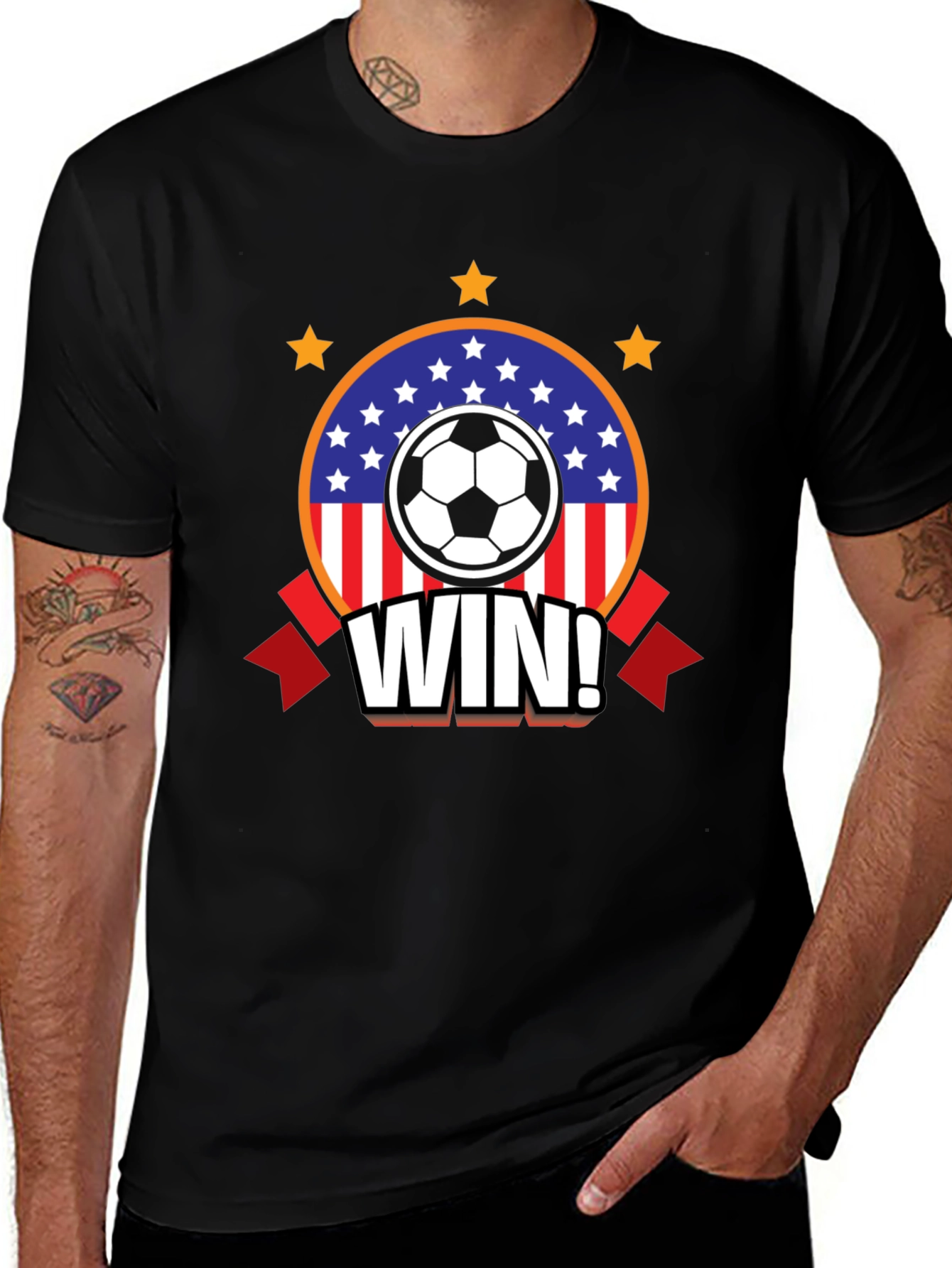 Variant 19 of Soccer USA Win! Graphic Tee