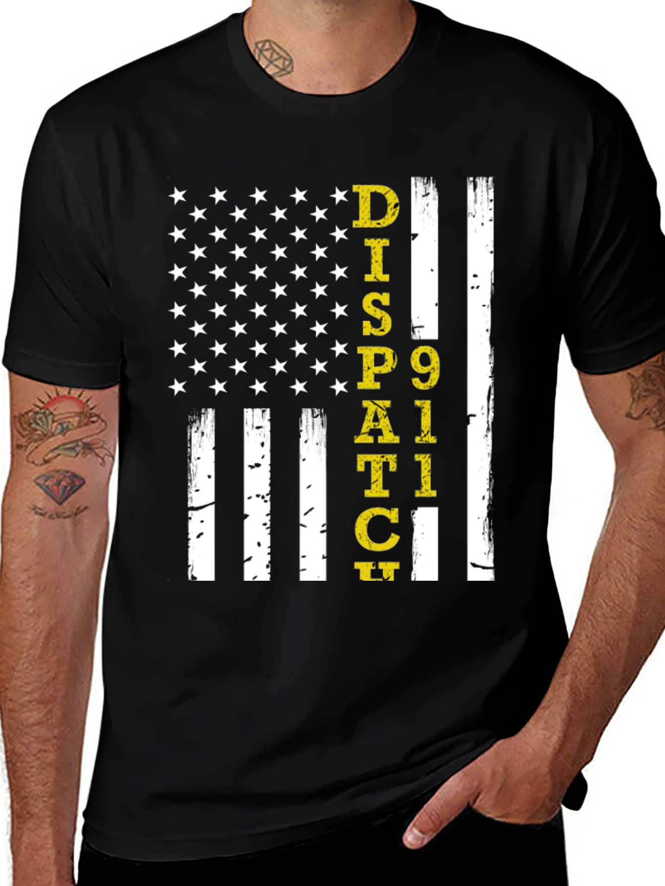 Variant 8 of Dispatch T-Shirt - American Flag Design