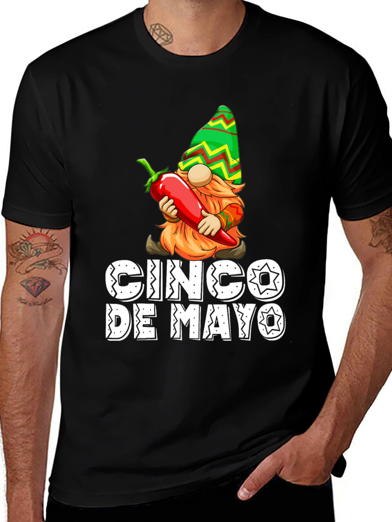 Cinco de Mayo Gnome Graphic T-Shirt