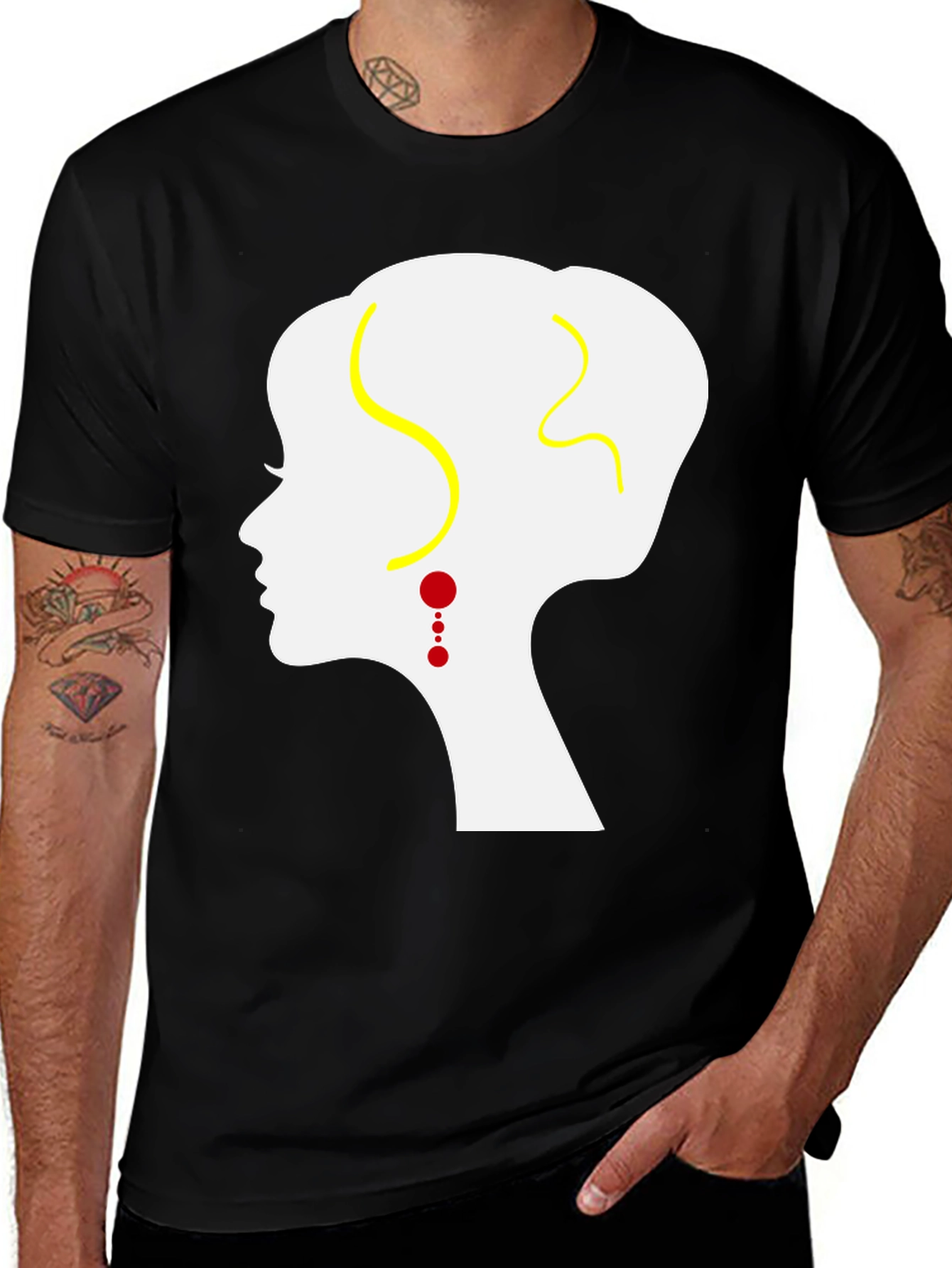 Variant 18 of Silhouette Graphic Tee - Black T-Shirt