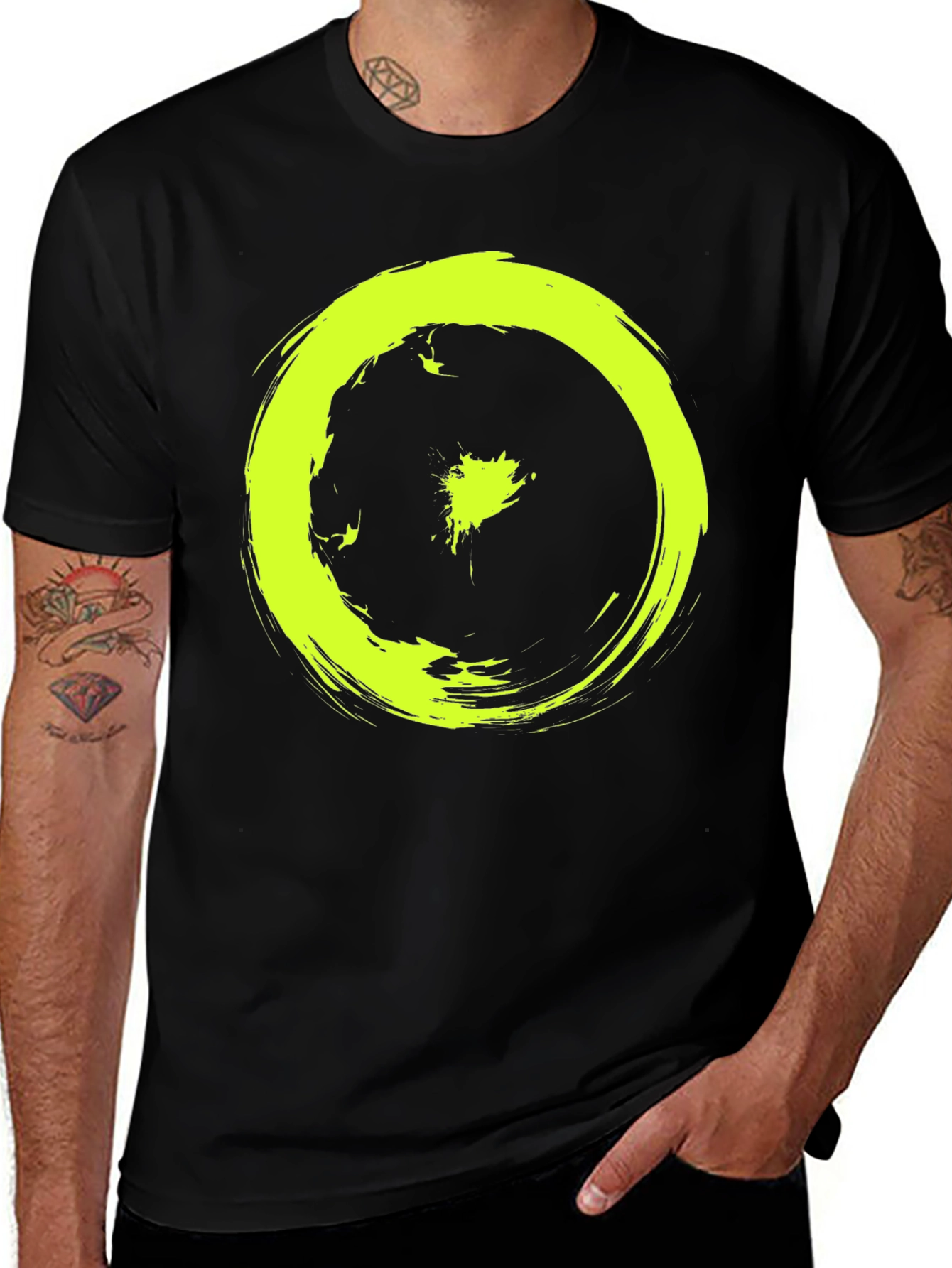 Enso Circle Graphic Tee - Black Casual Shirt