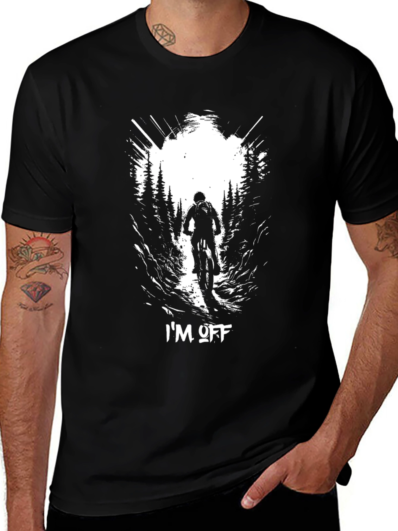 Variant 20 of Mountain Biker Graphic Tee - I'm Off Adventure Shirt