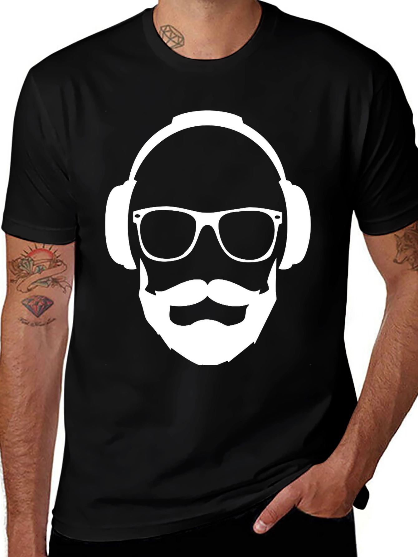 Variant 9 of Cool Dude Graphic Tee - Black Cotton T-Shirt