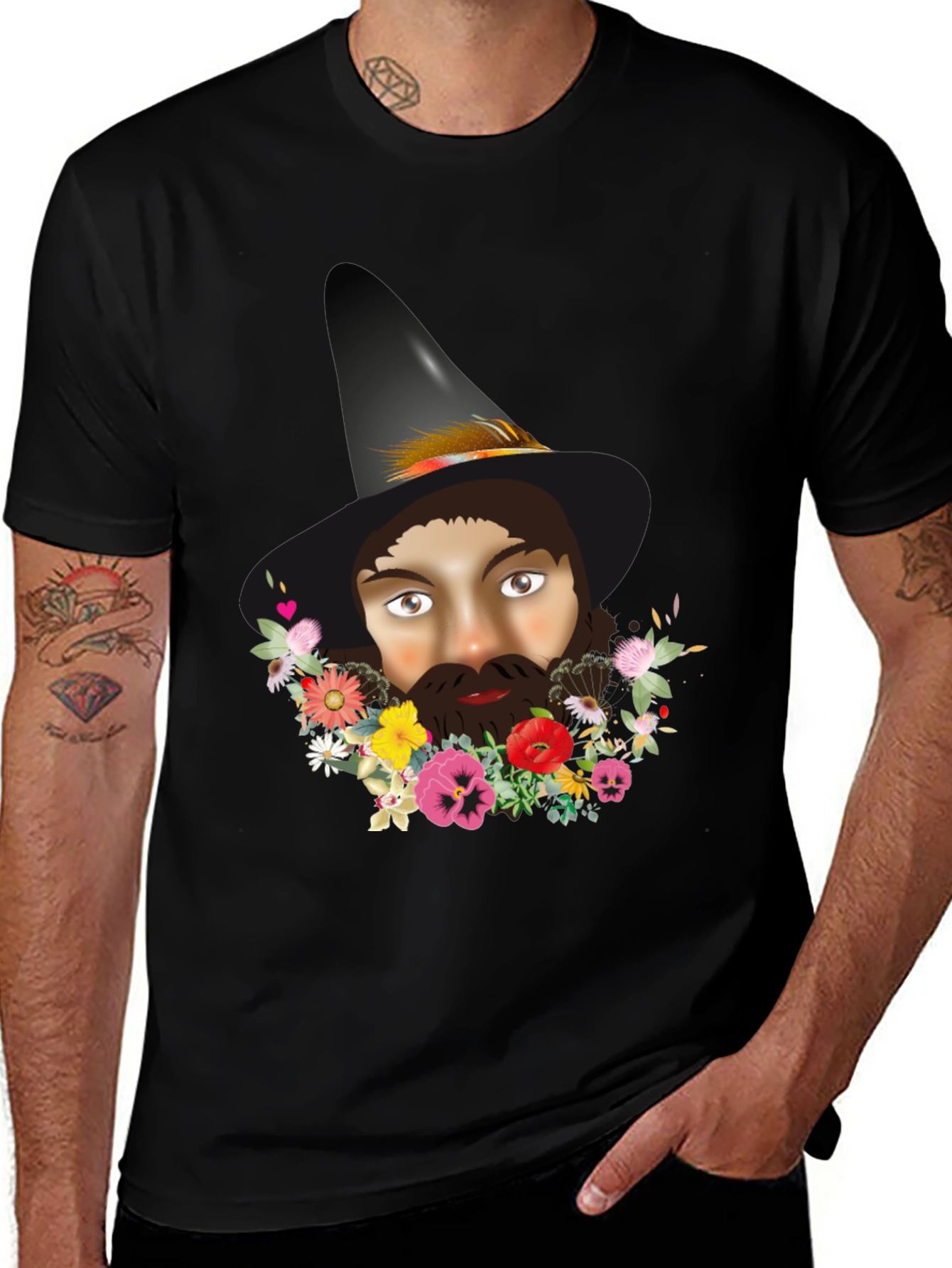 Variant 24 of Wizard Floral T-Shirt - Unique Graphic Tee