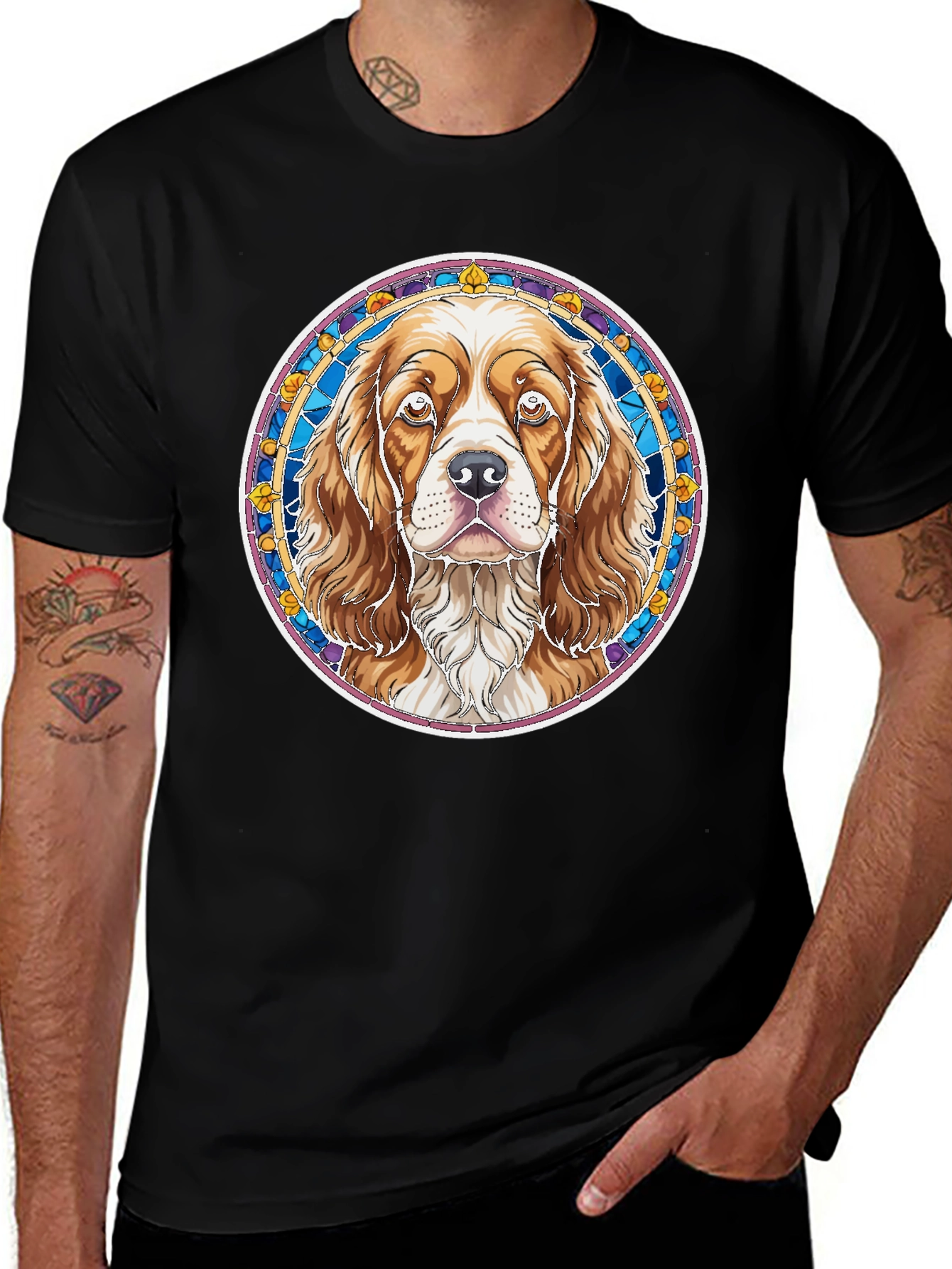 Dog Breed Stained Glass T-Shirt
