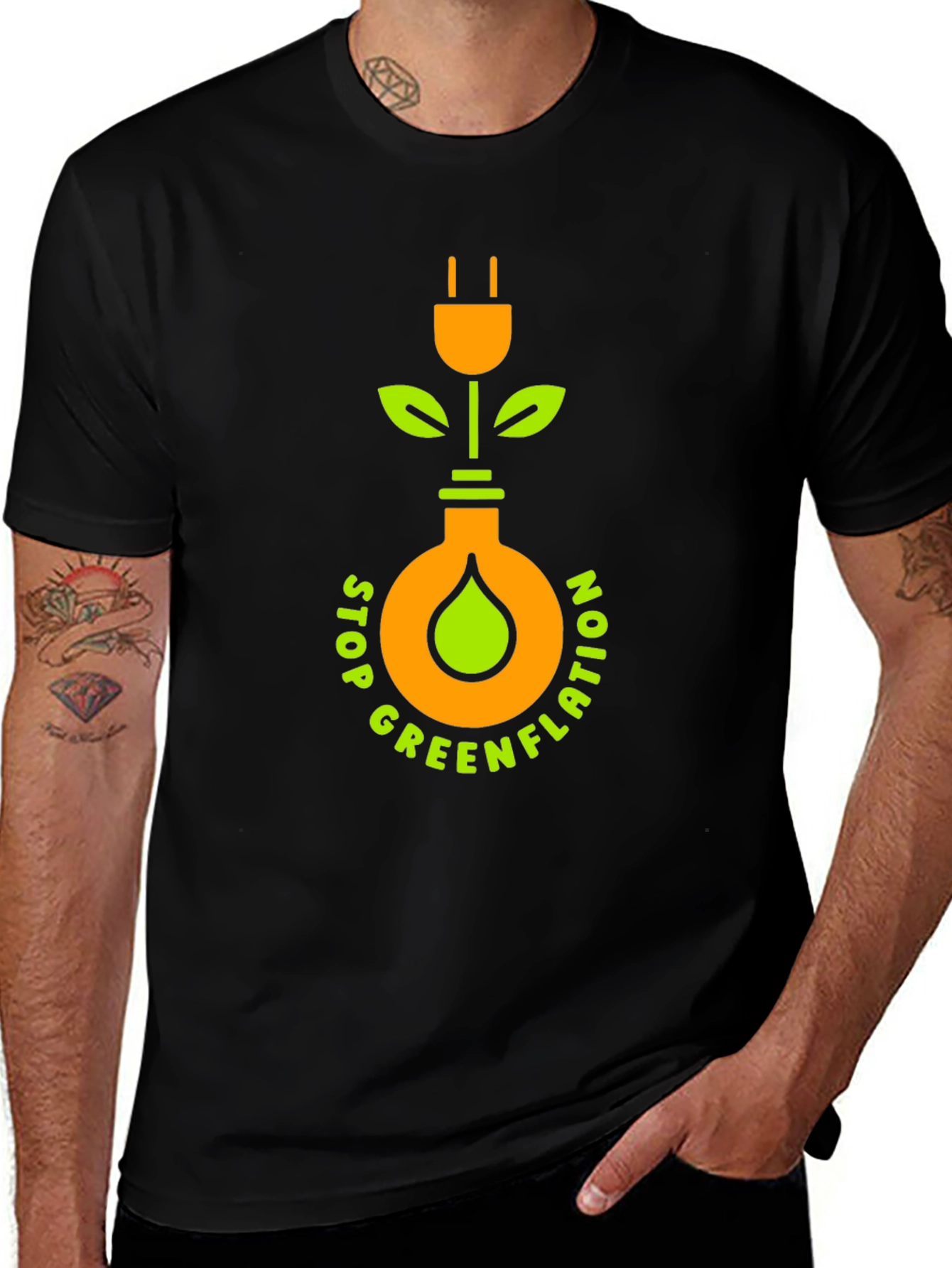 Variant 10 of Stop Greenflation Graphic Tee - Eco-Conscious Design