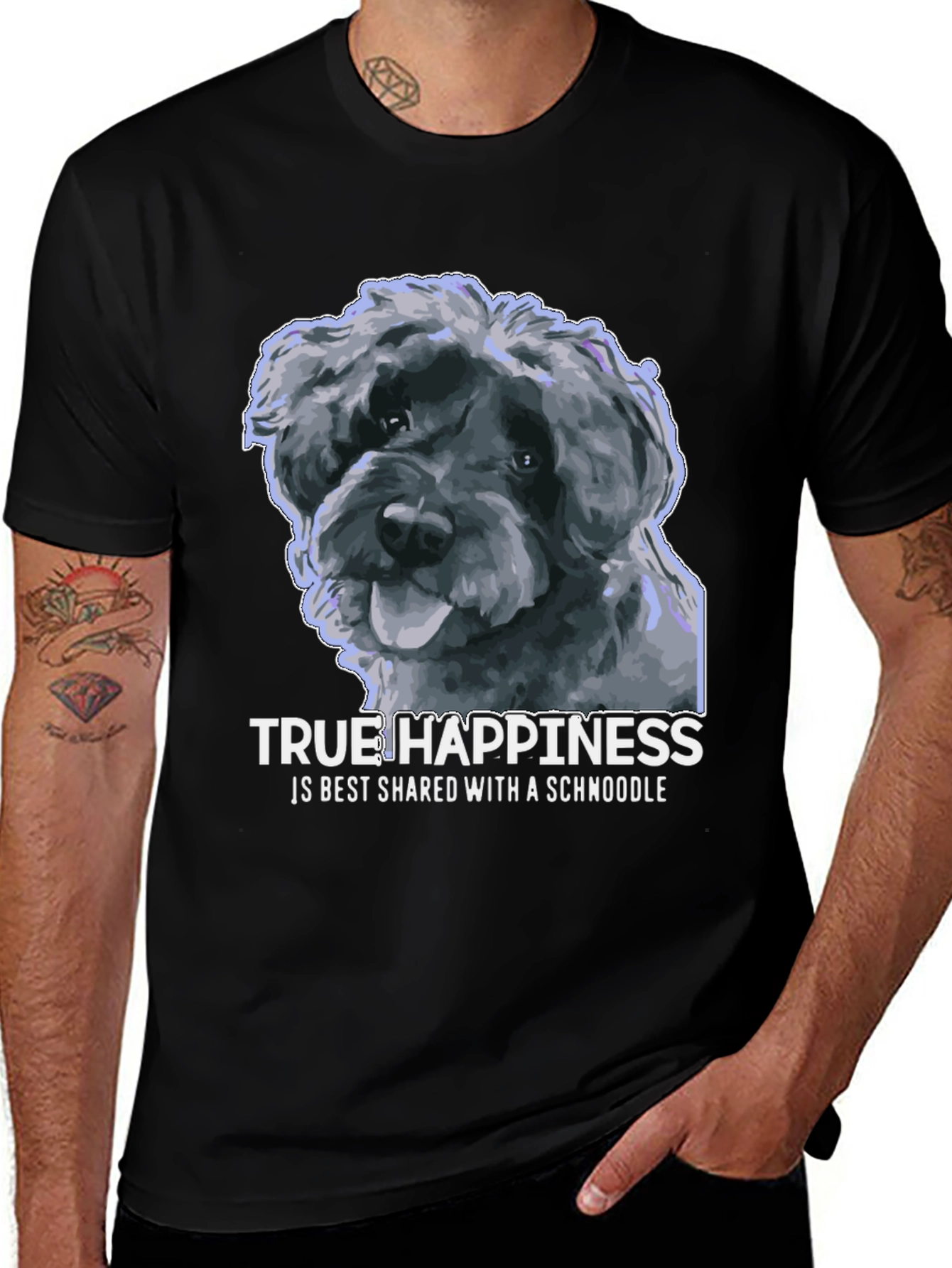 Variant 13 of Schnoodle Happiness T-Shirt - Dog Lover Tee