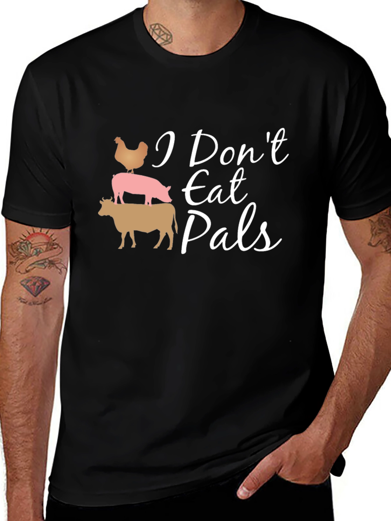 Variant 17 of Vegan Graphic Tee - I Don't Eat Pals T-Shirt