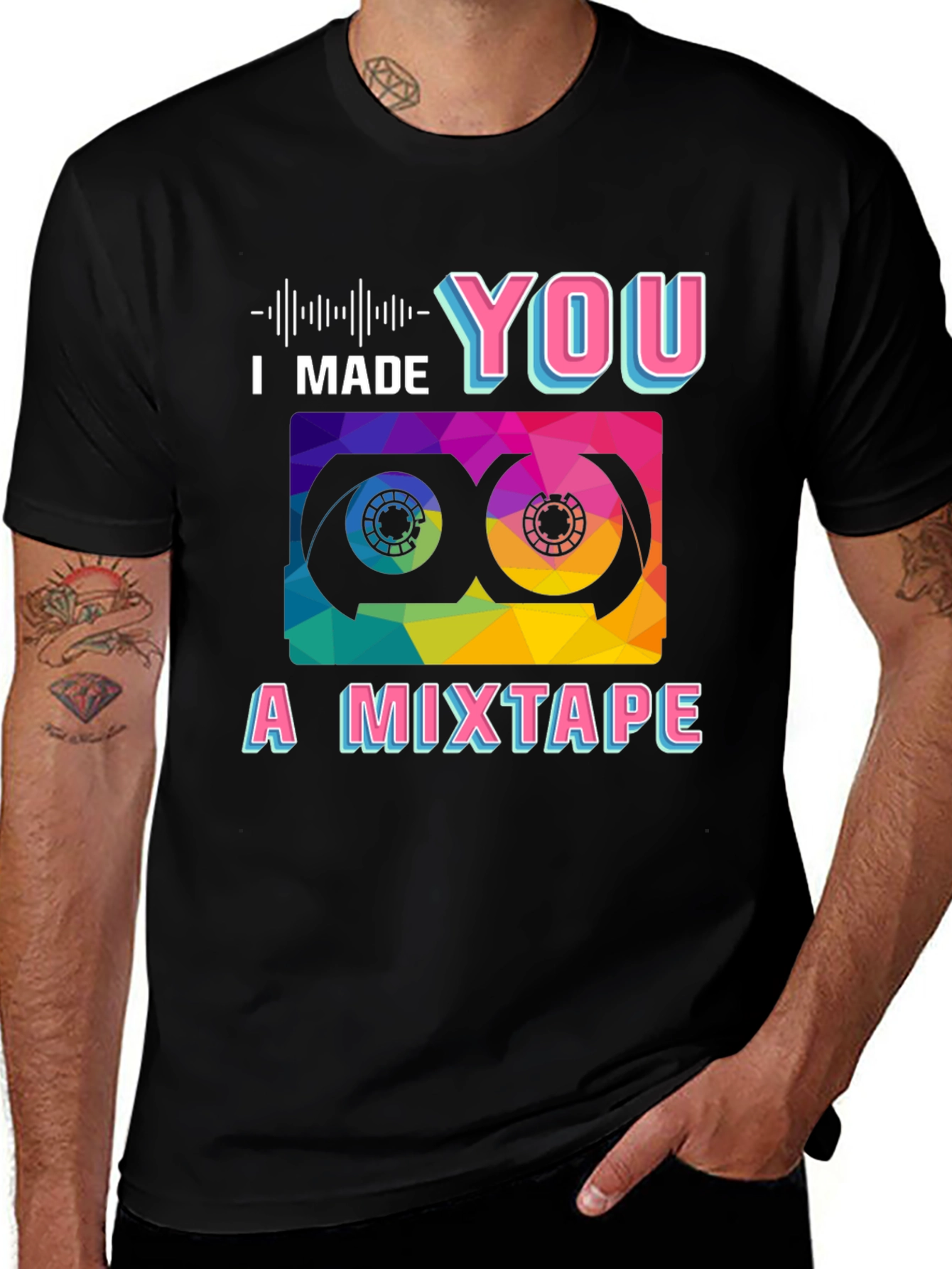 Black I Made You a Mixtape Graphic T-Shirt main image