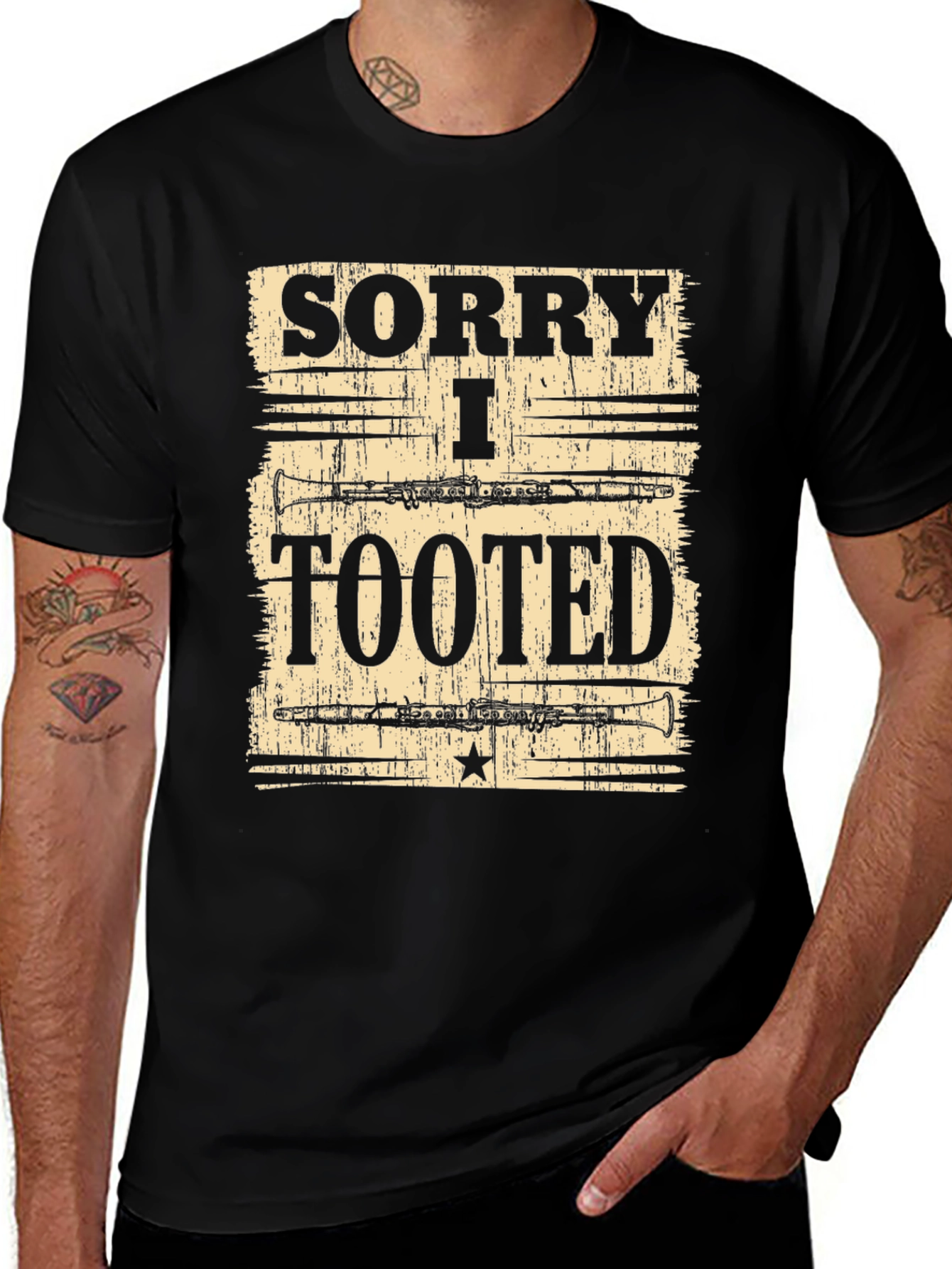 Variant 23 of Sorry I Tooted Clarinet T-Shirt