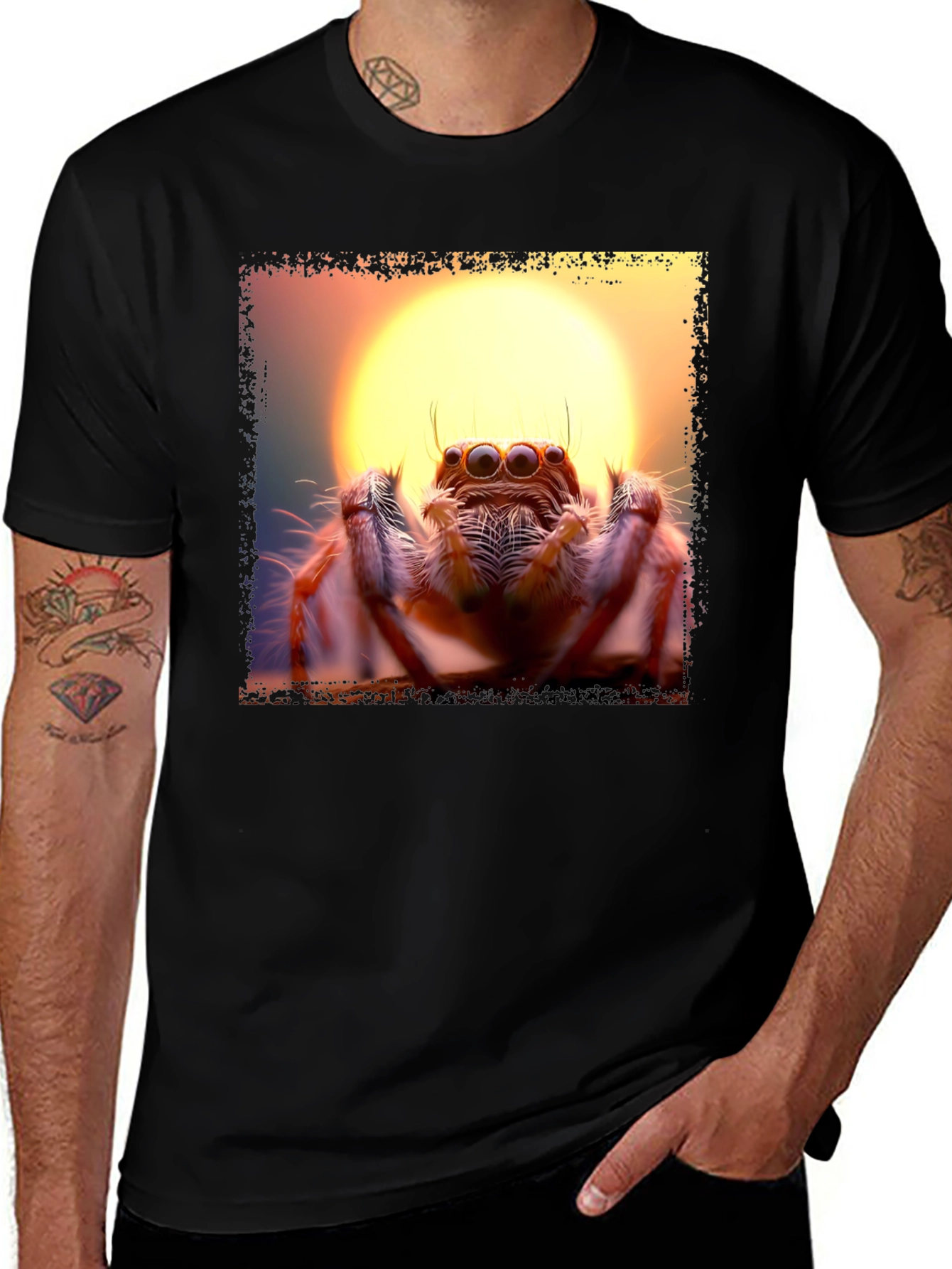 Variant 28 of Spider Graphic Tee - Creepy Crawly Cool