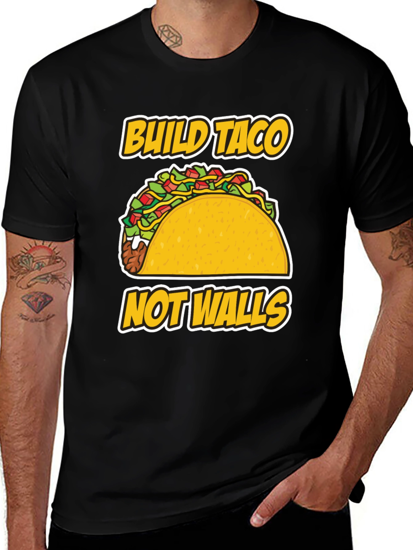 Variant 21 of Build Taco Not Walls T-Shirt - Graphic Tee