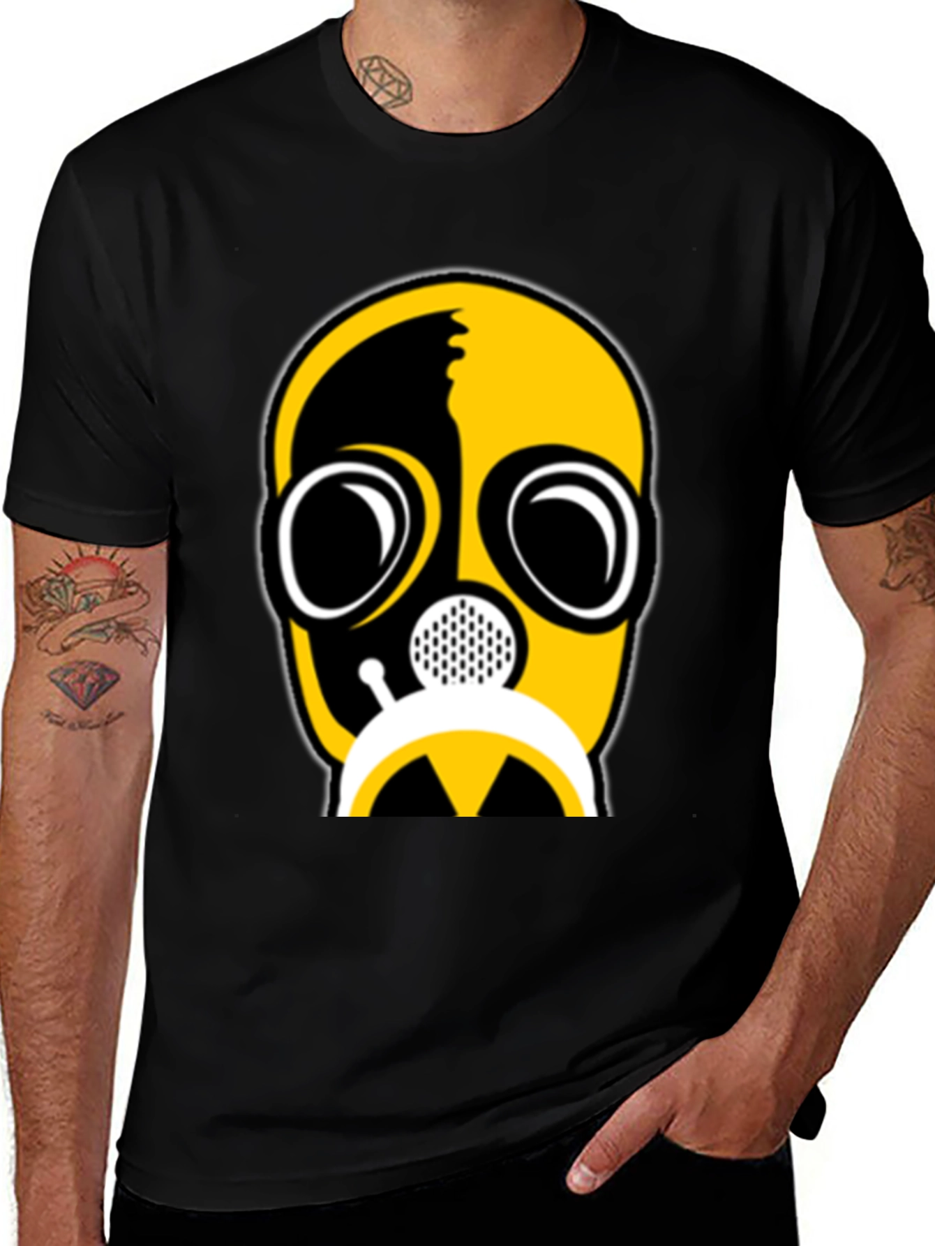 Variant 4 of Gas Mask Graphic Tee - Bold Statement Shirt