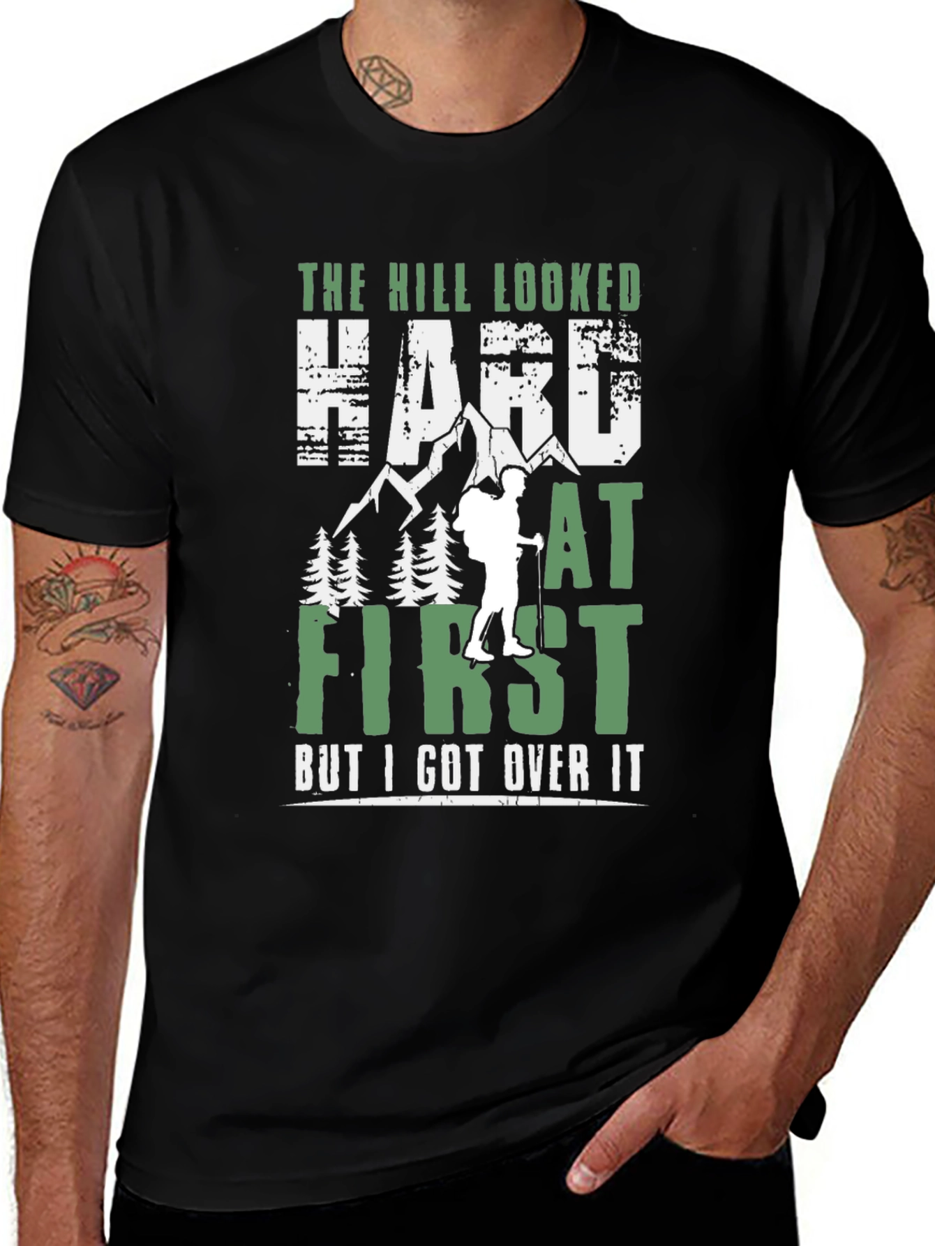 Variant 23 of Hiking T-Shirt - The Hill Looked Hard