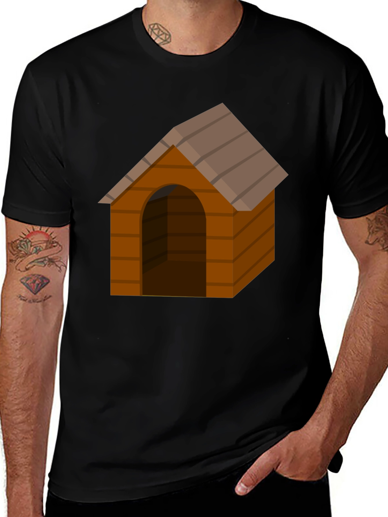Variant 29 of Dog House Graphic Tee - Novelty Cartoon T-Shirt