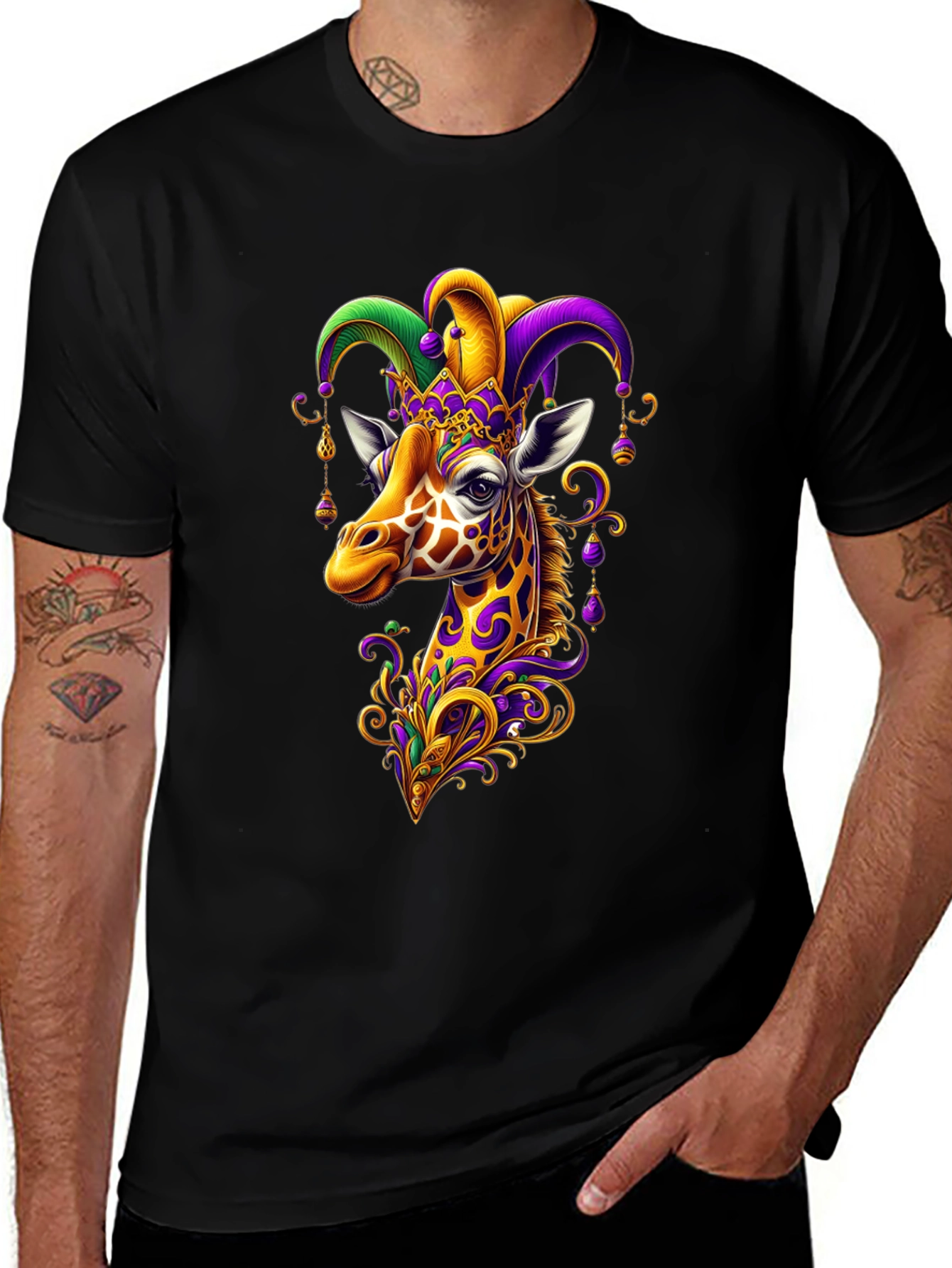 Mardi Gras Giraffe T-Shirt