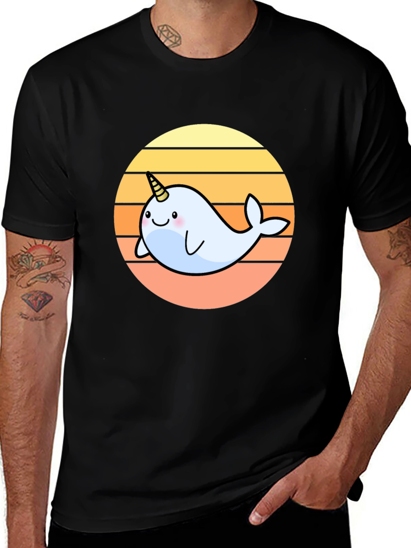 Variant 7 of Narwhal Sunset Graphic T-Shirt - Cute & Stylish