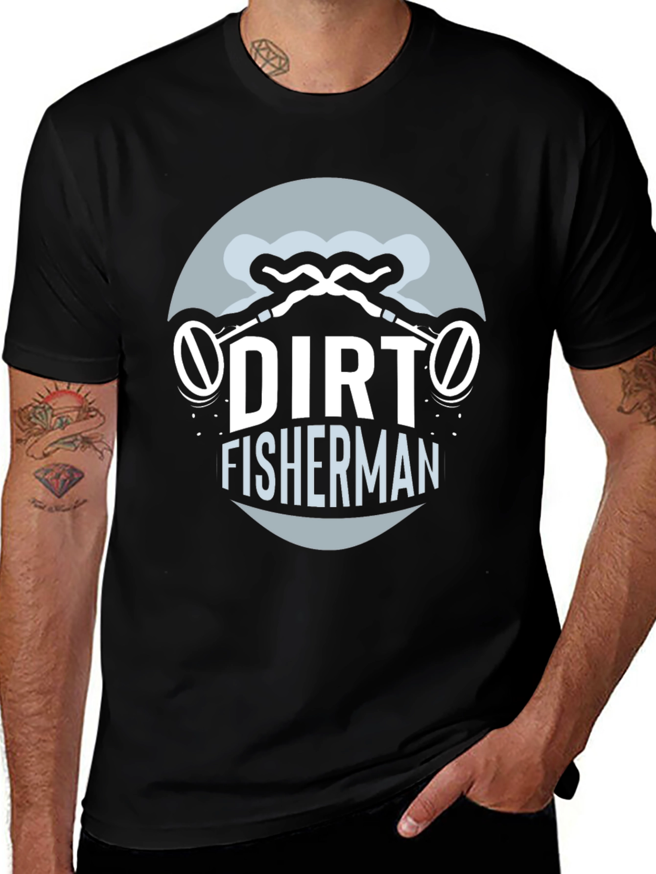Variant 11 of Dirt Fisherman Graphic Tee - Metal Detecting T-Shirt