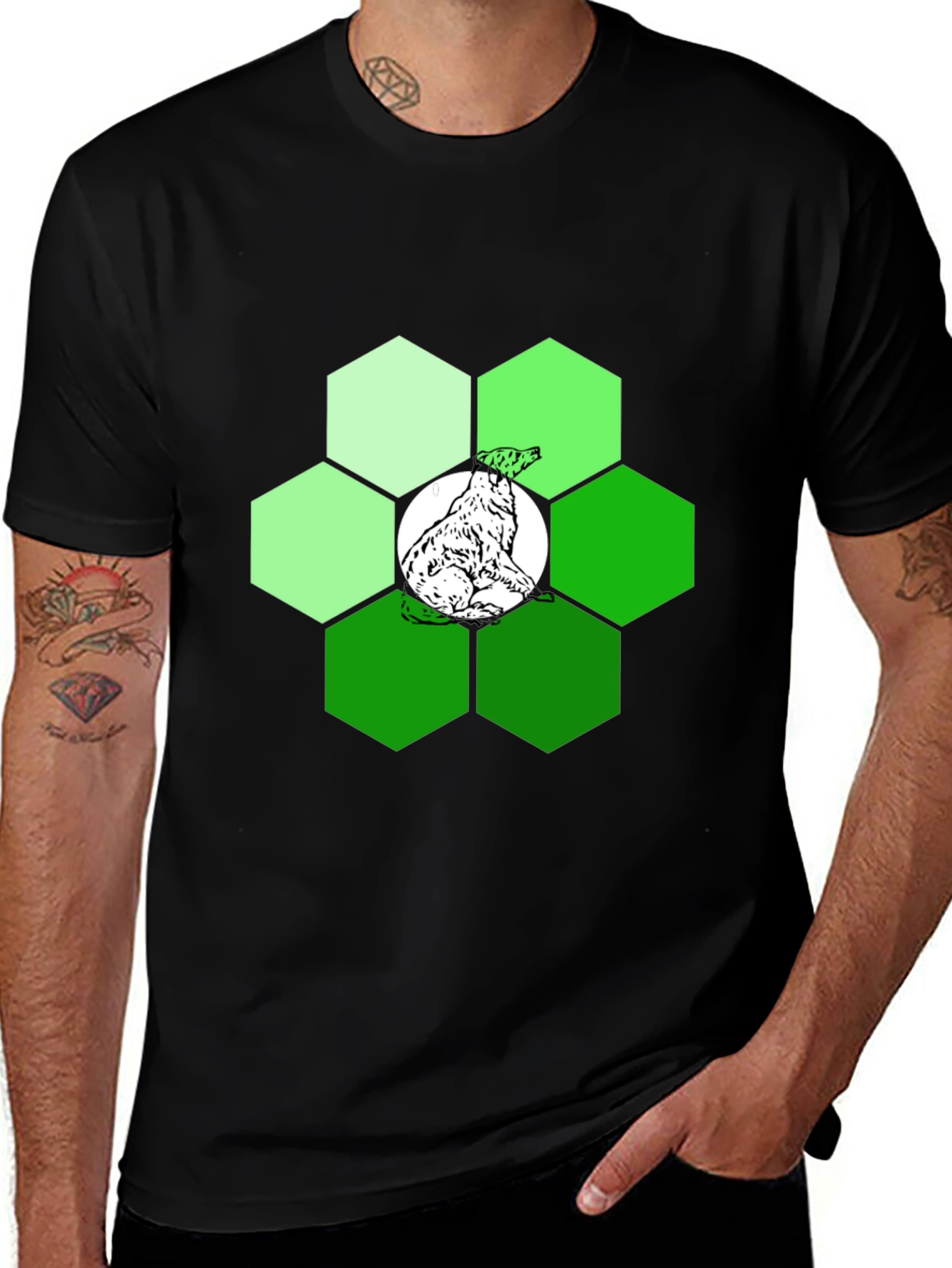 Variant 23 of Geometric Dog T-Shirt - Stylish & Unique!