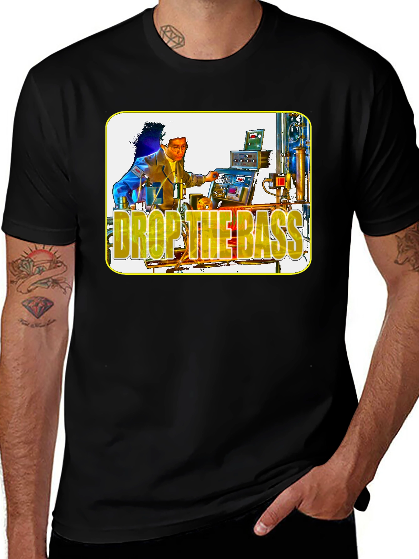 Variant 16 of Drop the Bass Graphic Tee - DJ Music T-Shirt