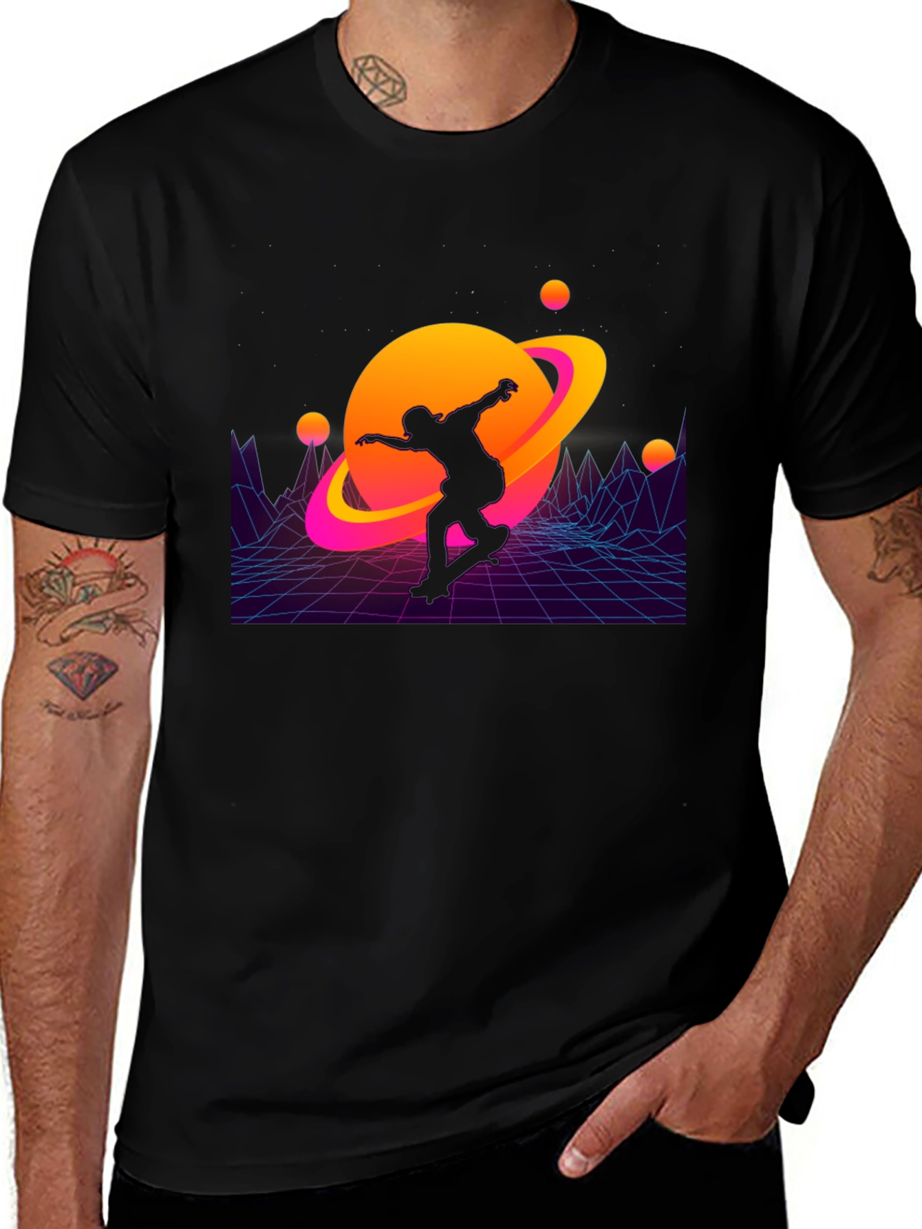 Variant 20 of Retro Space Skater Graphic Tee