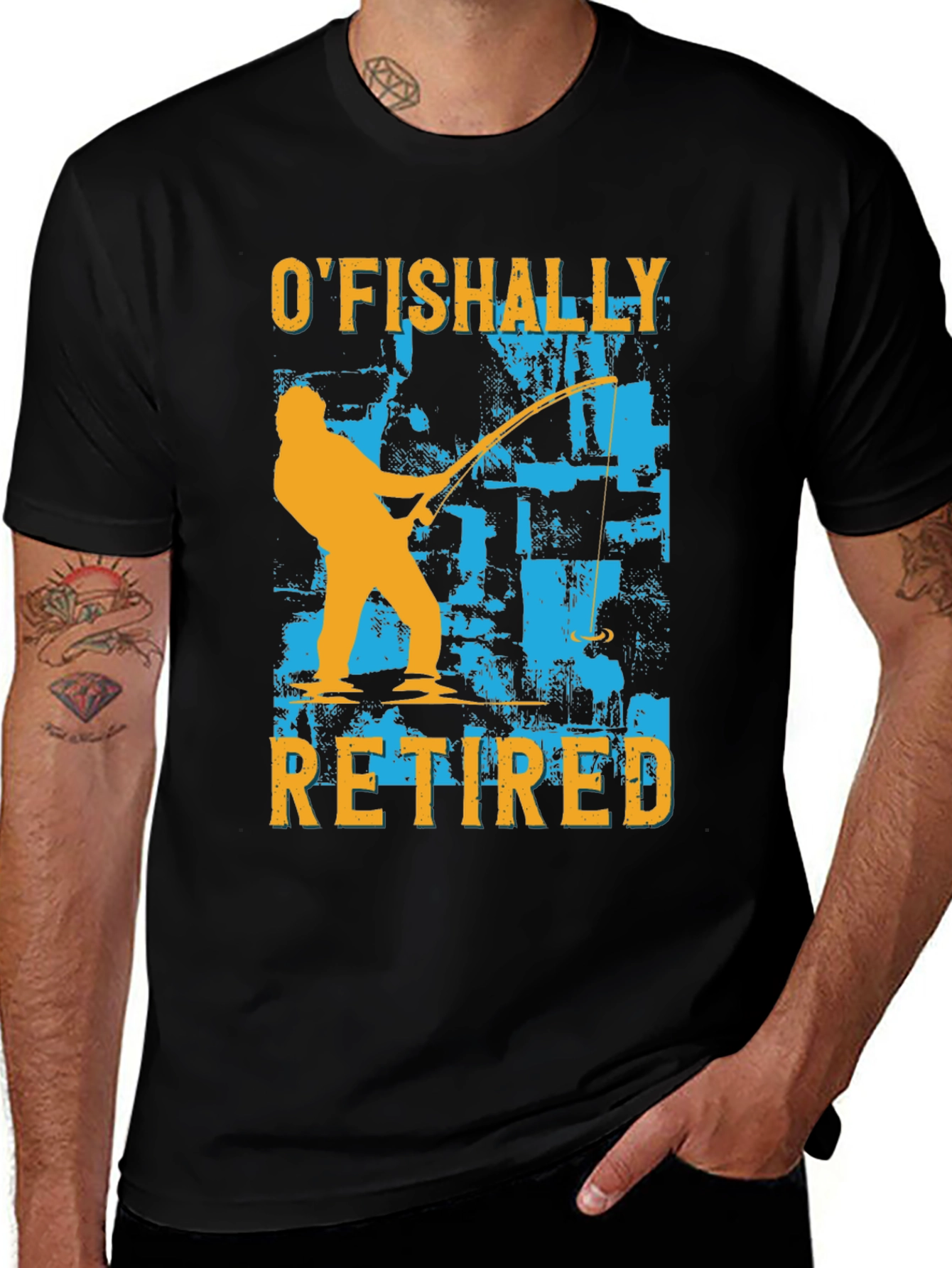 Variant 21 of O'Fishally Retired Men's T-Shirt - Fishing Retirement Tee