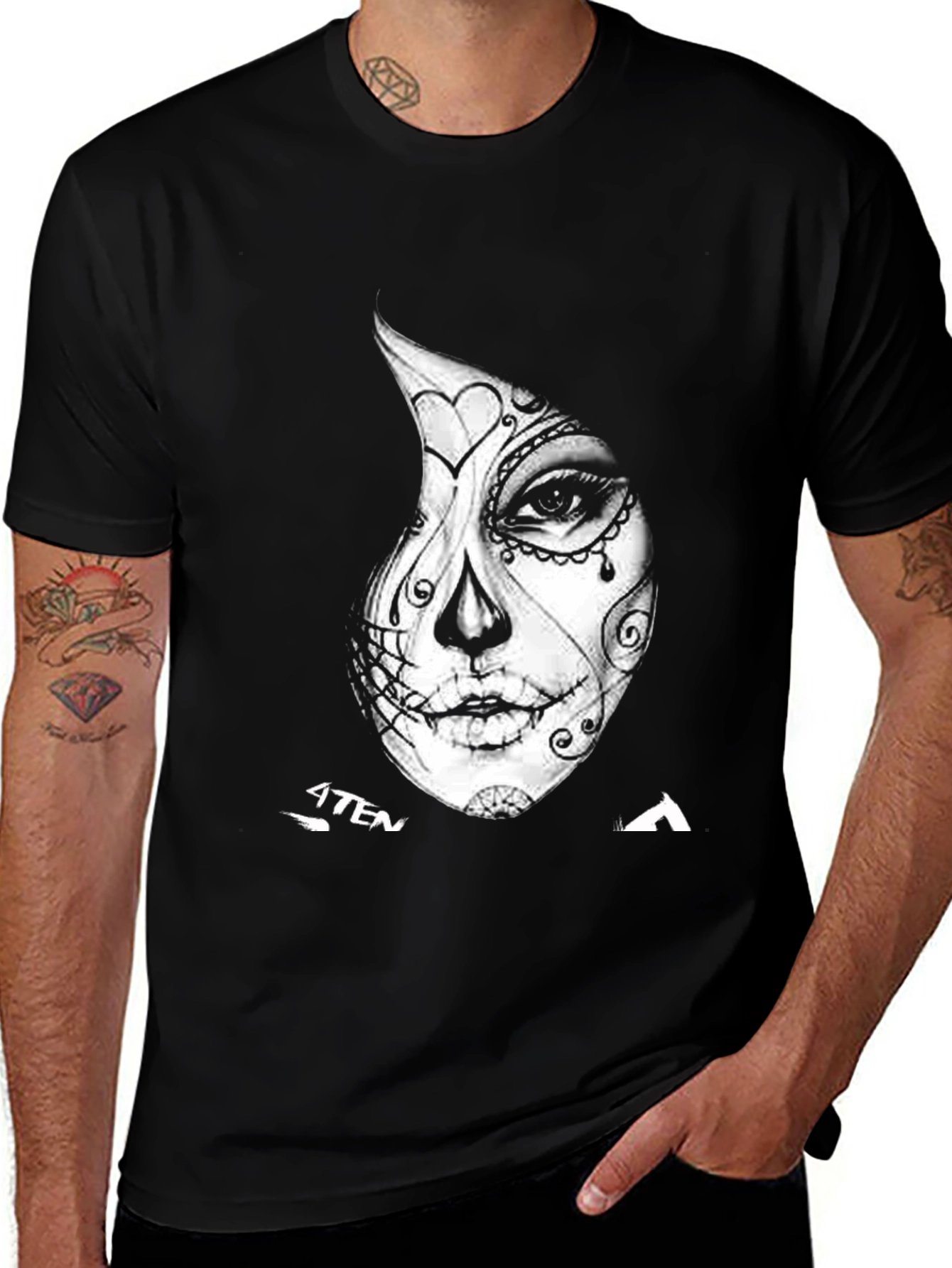 Variant 17 of Day of the Dead Black Graphic Tee