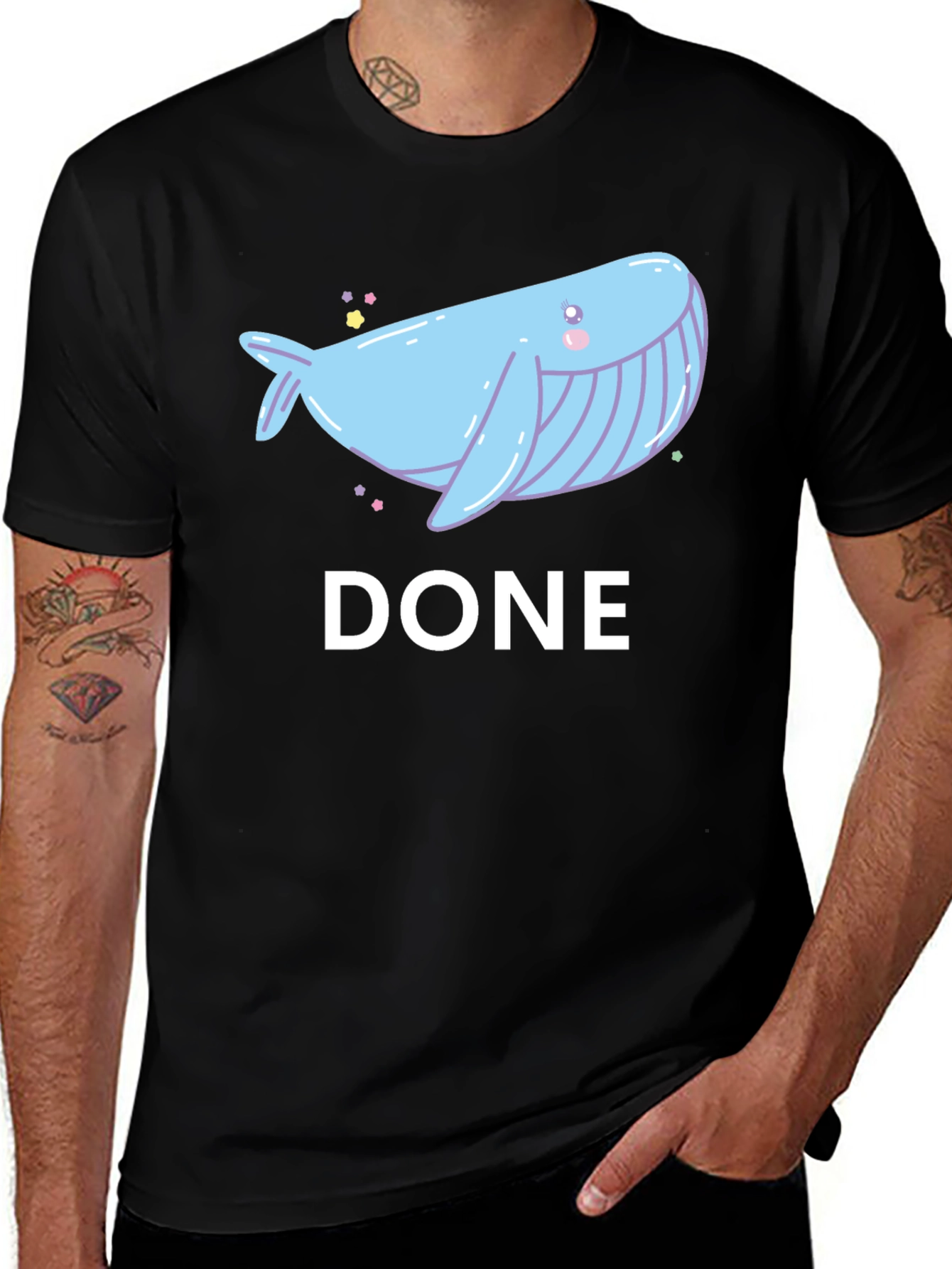Variant 19 of Cute Whale Done T-Shirt - Soft Cotton Tee