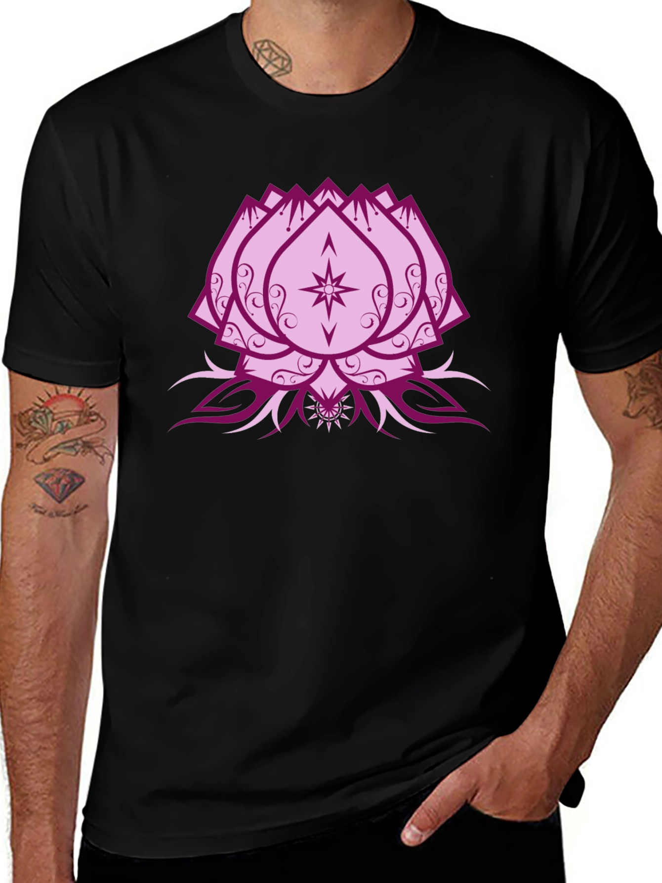 Variant 23 of Lotus Flower Graphic T-Shirt