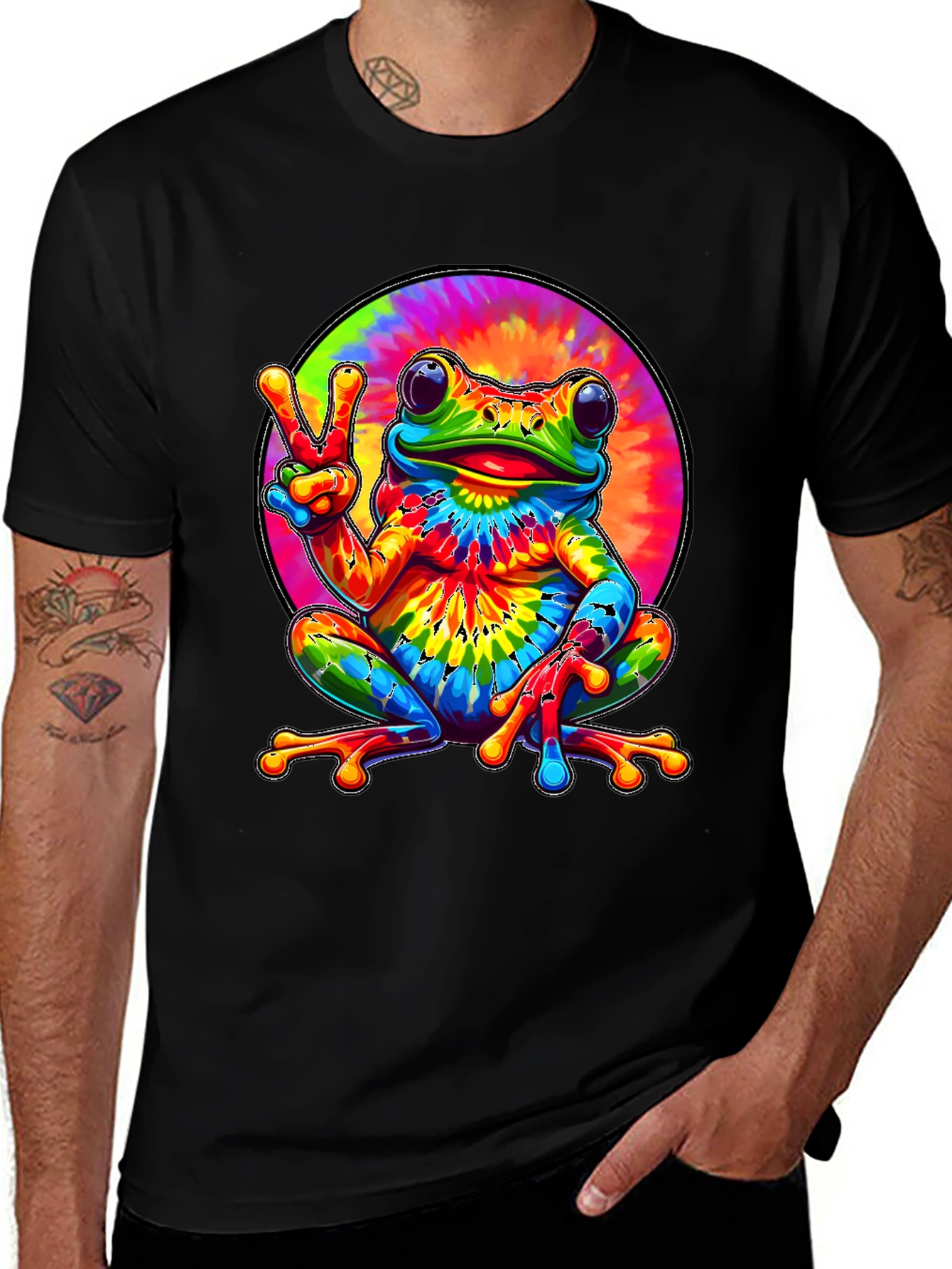 Variant 22 of Tie Dye Frog Graphic Tee